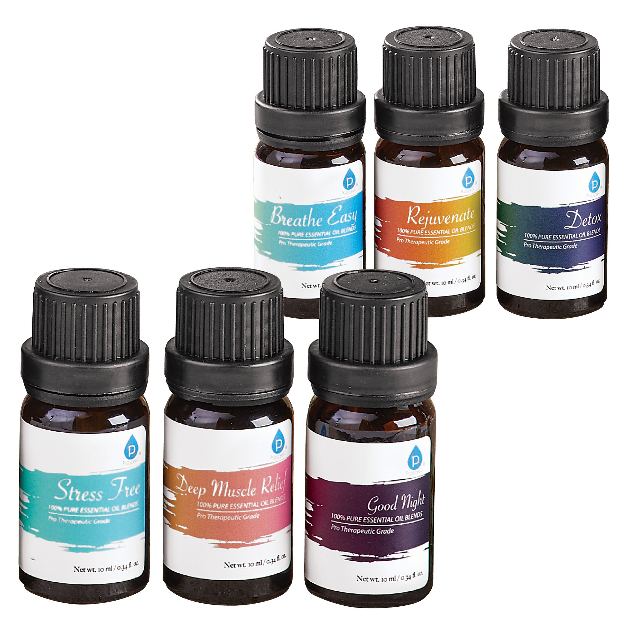 Pursonic 100% Pure Essential Oil Blends Gift Set, 0.55 Pound