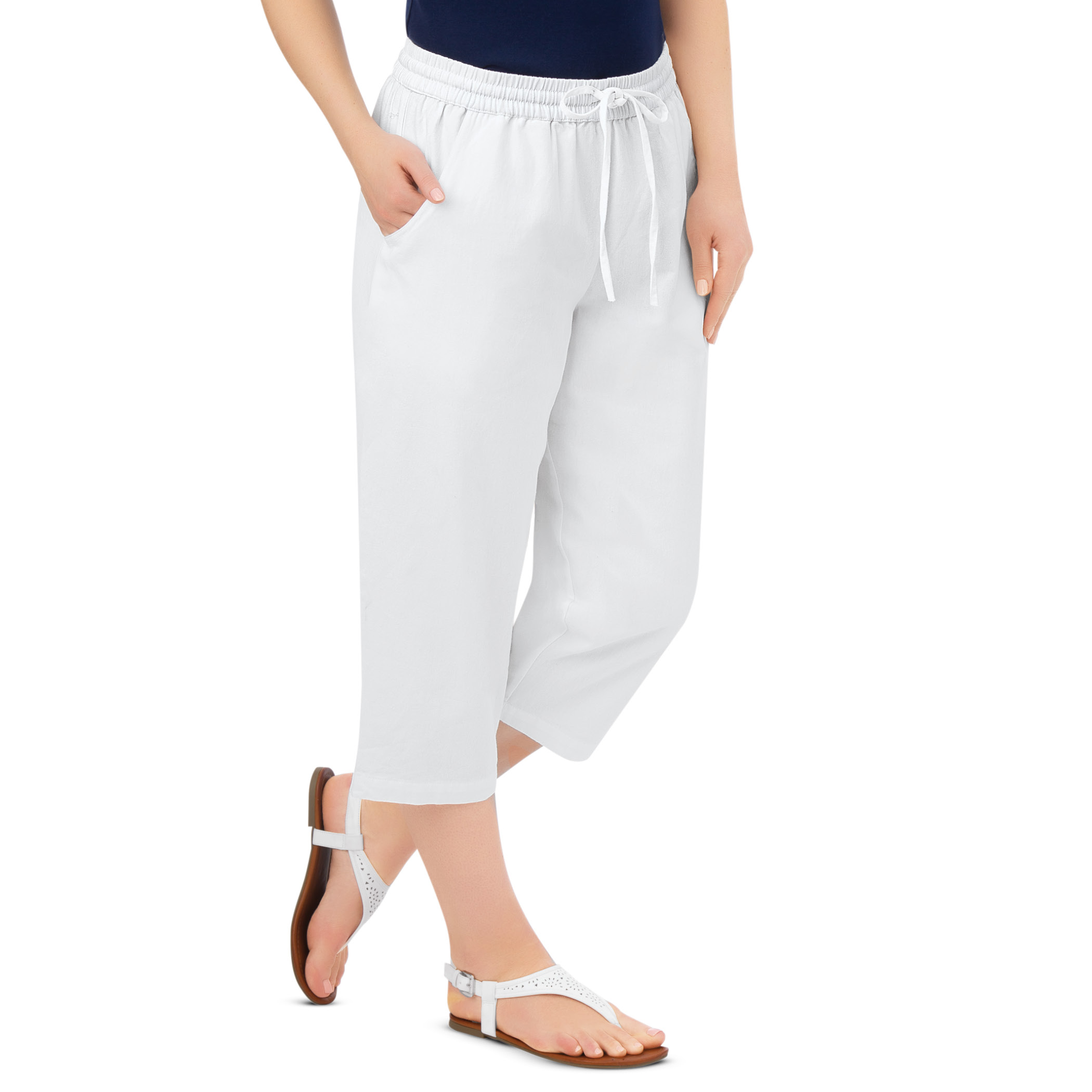 twill capri pants