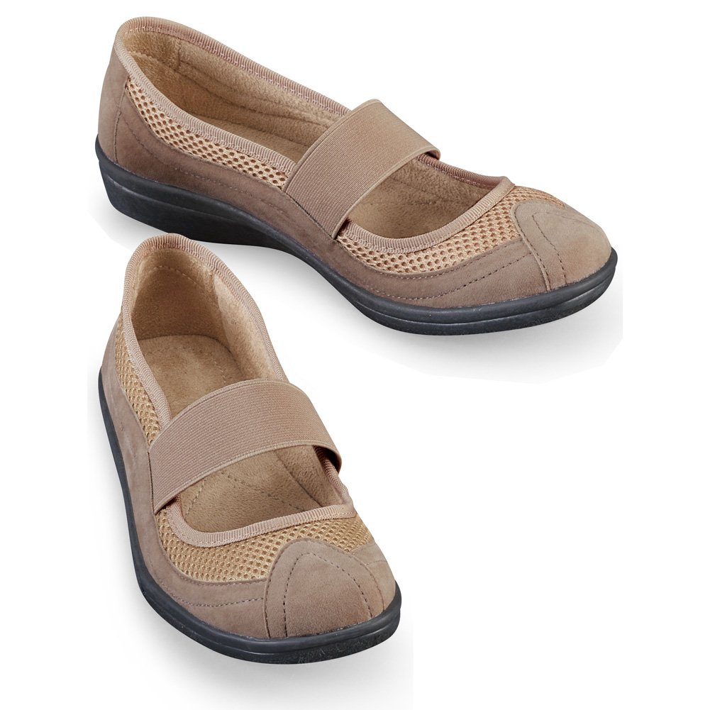 Sporty Slip-on Mary Jane Comfort Shoes - Picture 4 of 9