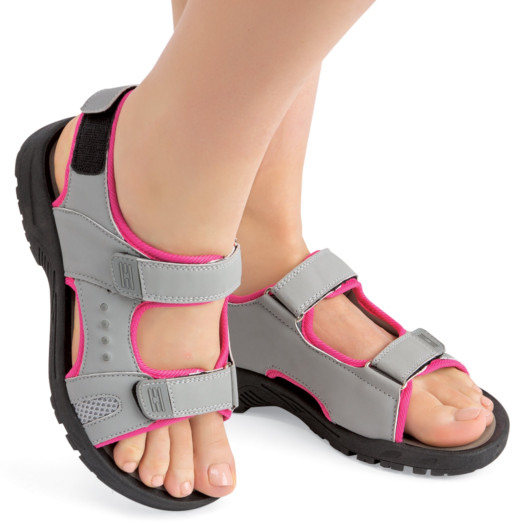 Adjustable Womens 3 Strap Sports Sandals - Adjustable Straps - Durable Soles - Imagen 9 de 12