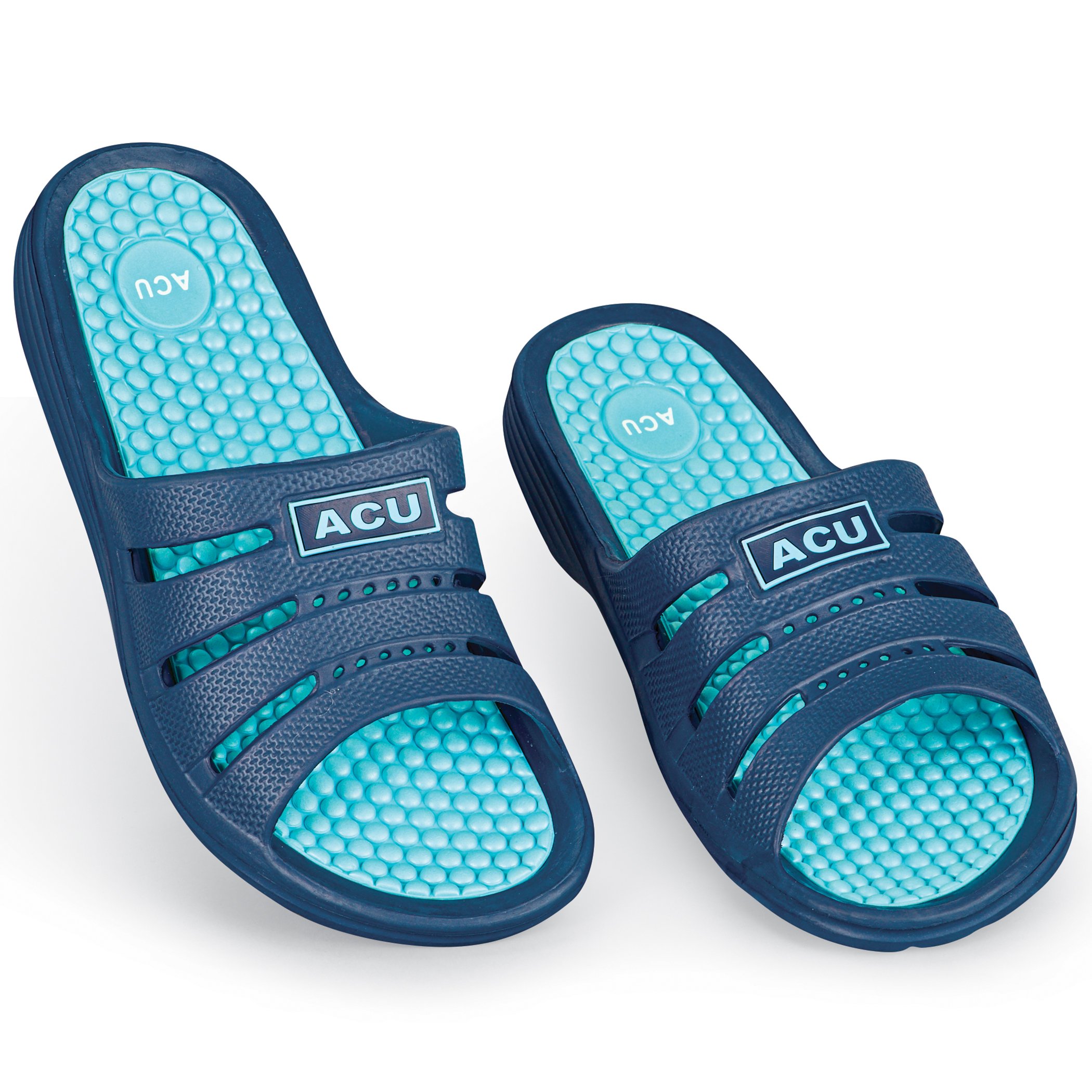 Mens Lightweight Massaging Comfort Slip-On Slides - 第 4/12 張圖片