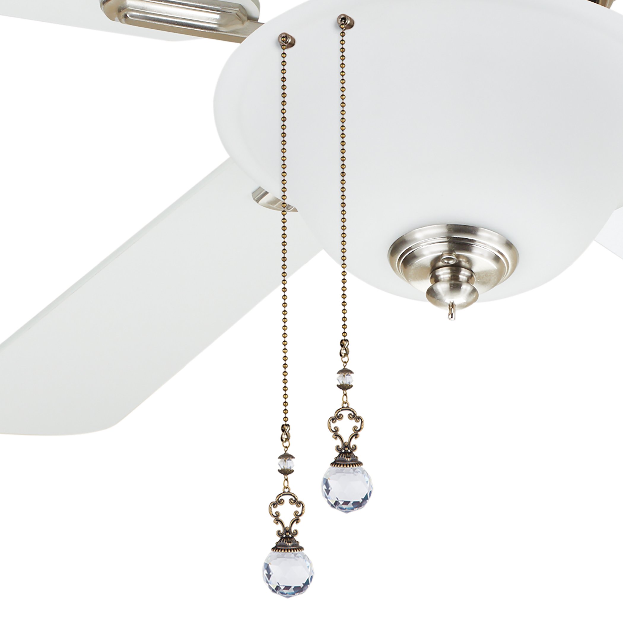 S/2 Jeweled Fan Pulls, Clear