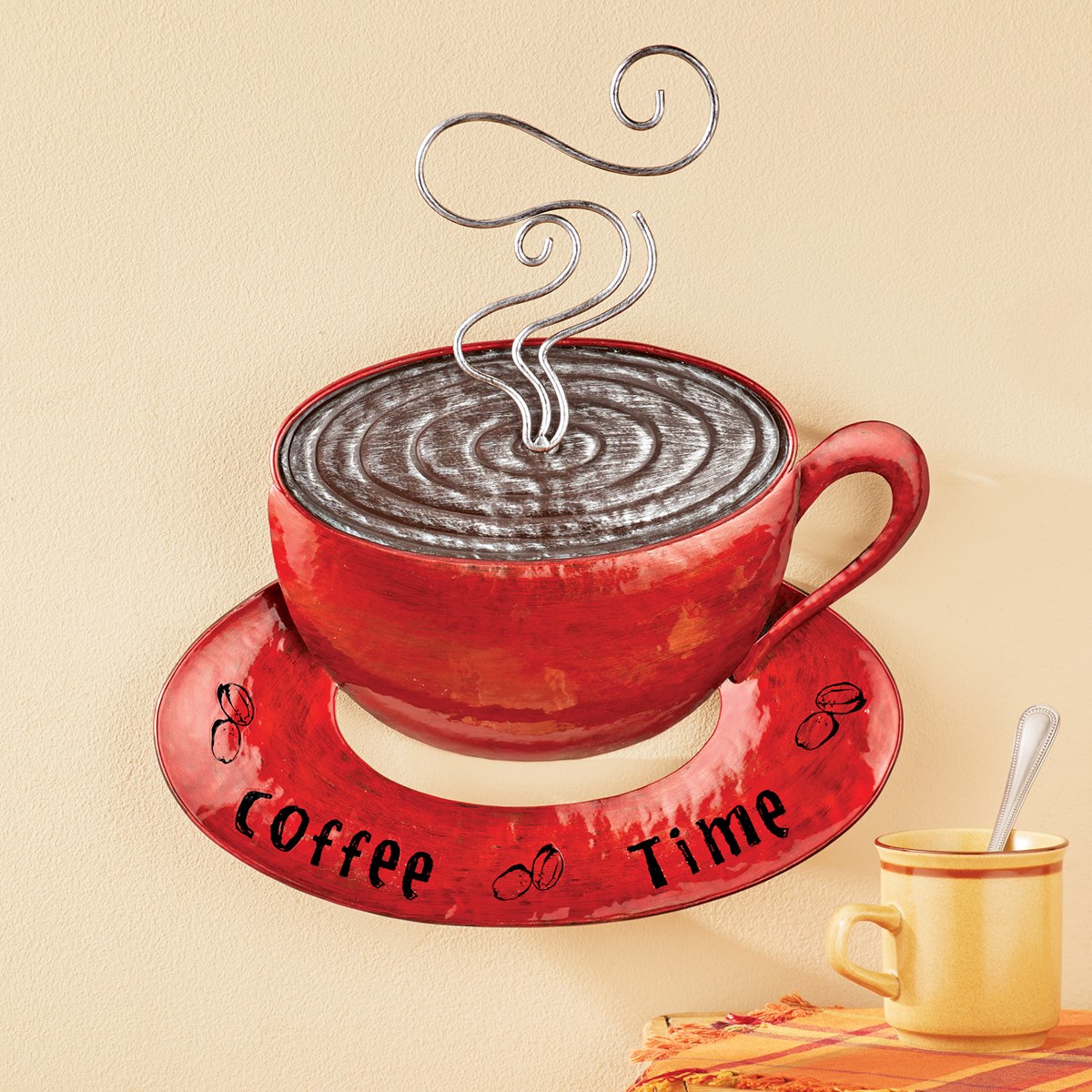 HandPainted Coffee Time Wall Art Decor Sculpture Collections Etc.