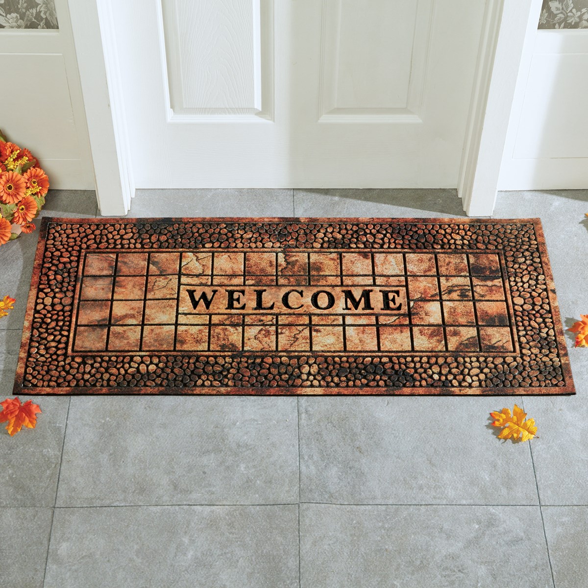 Non Slip Textured StoneLook Finish Runner Door Mat
