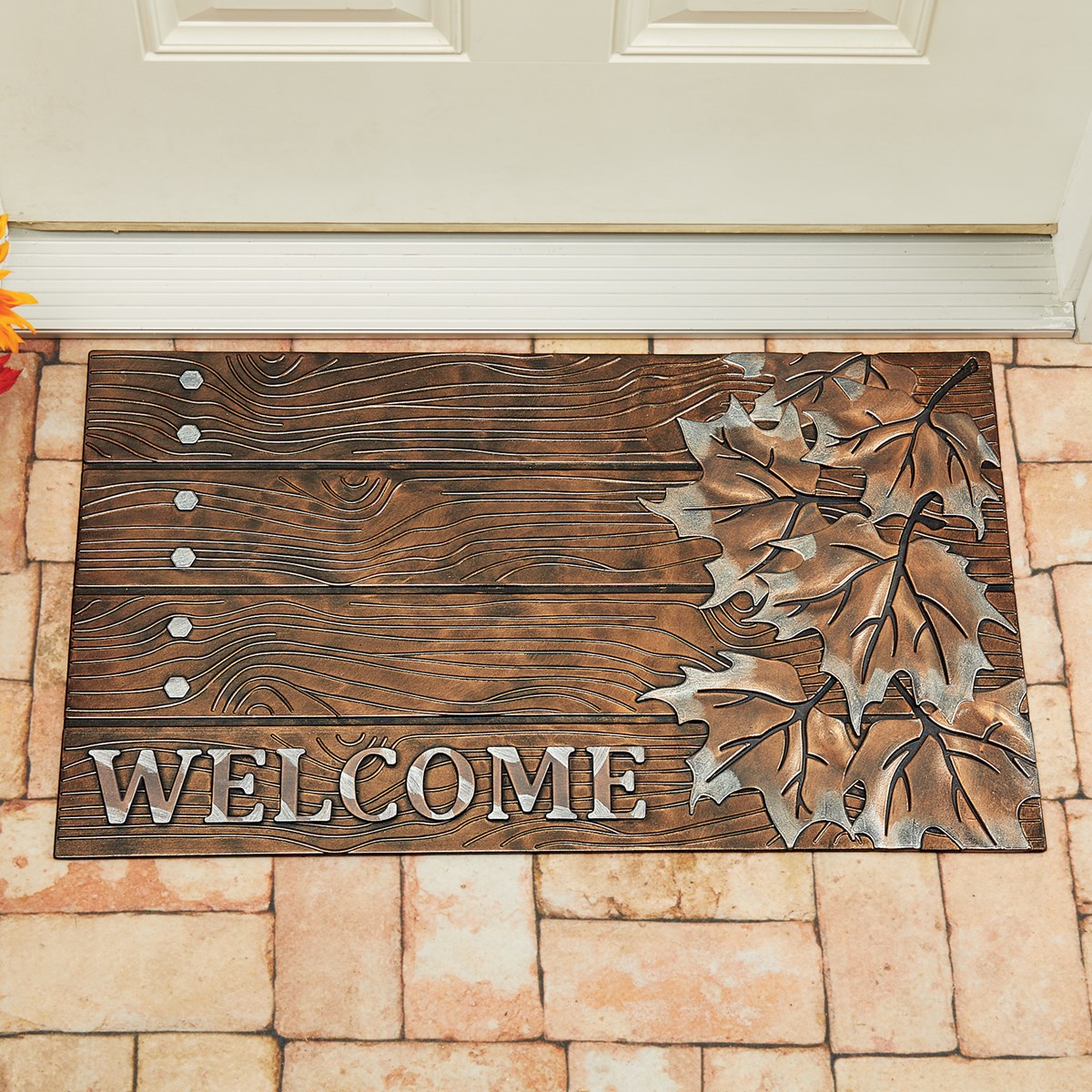 Rustic Wood Styling Maple Leaf Doormat Collections Etc.
