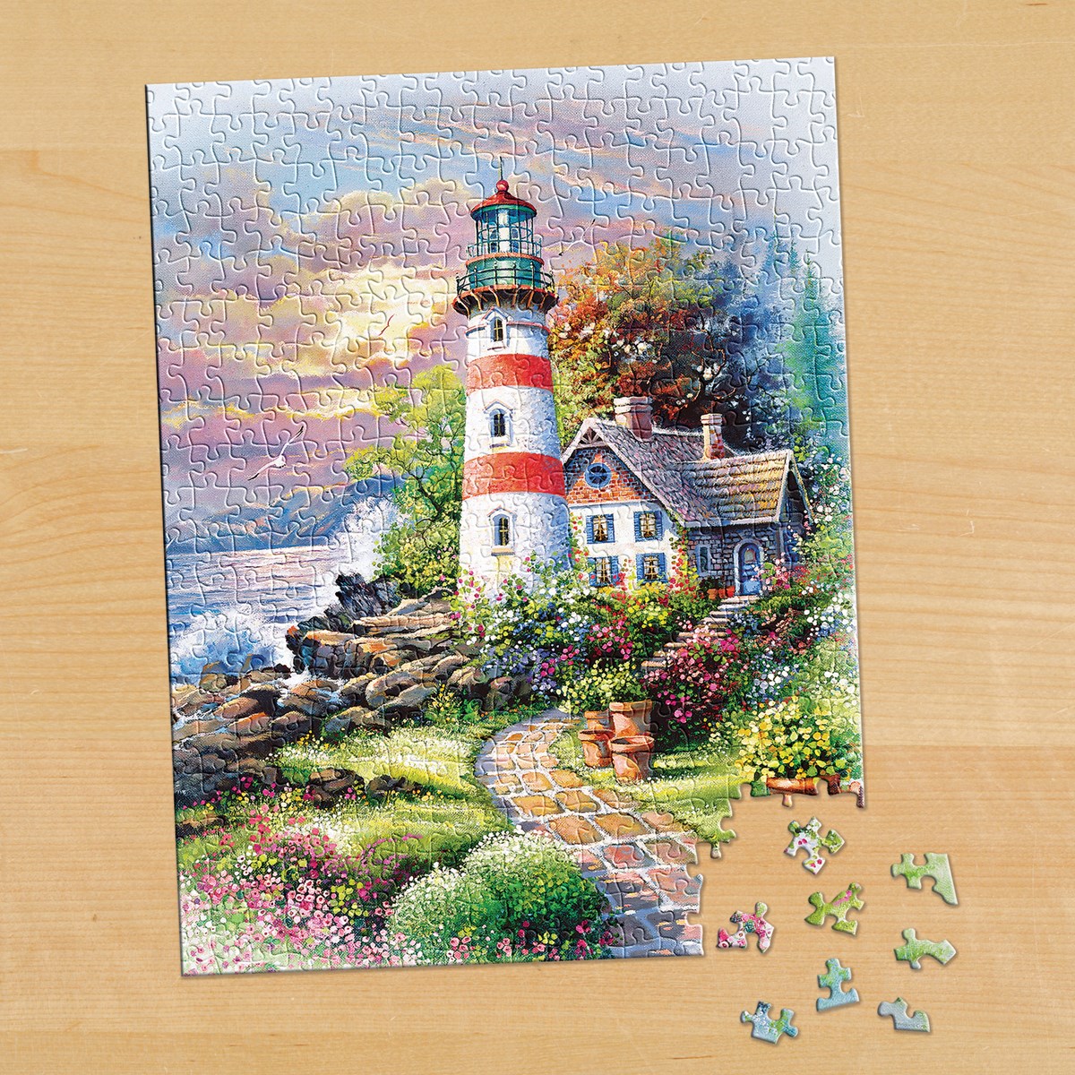 500Piece Lighthouse Coastal Scene Puzzle Collections Etc.