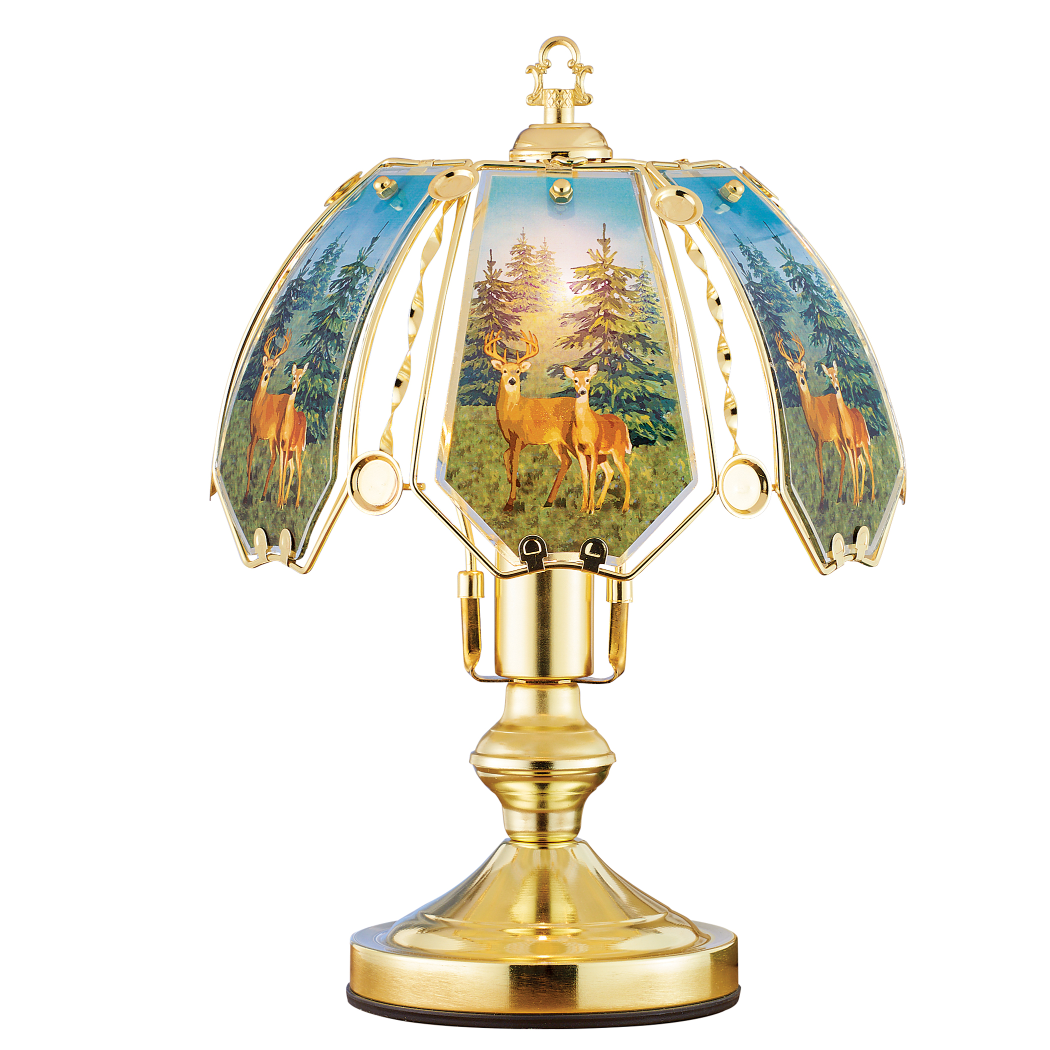 Gold-Tone Touch Base Northwoods Table Lamp