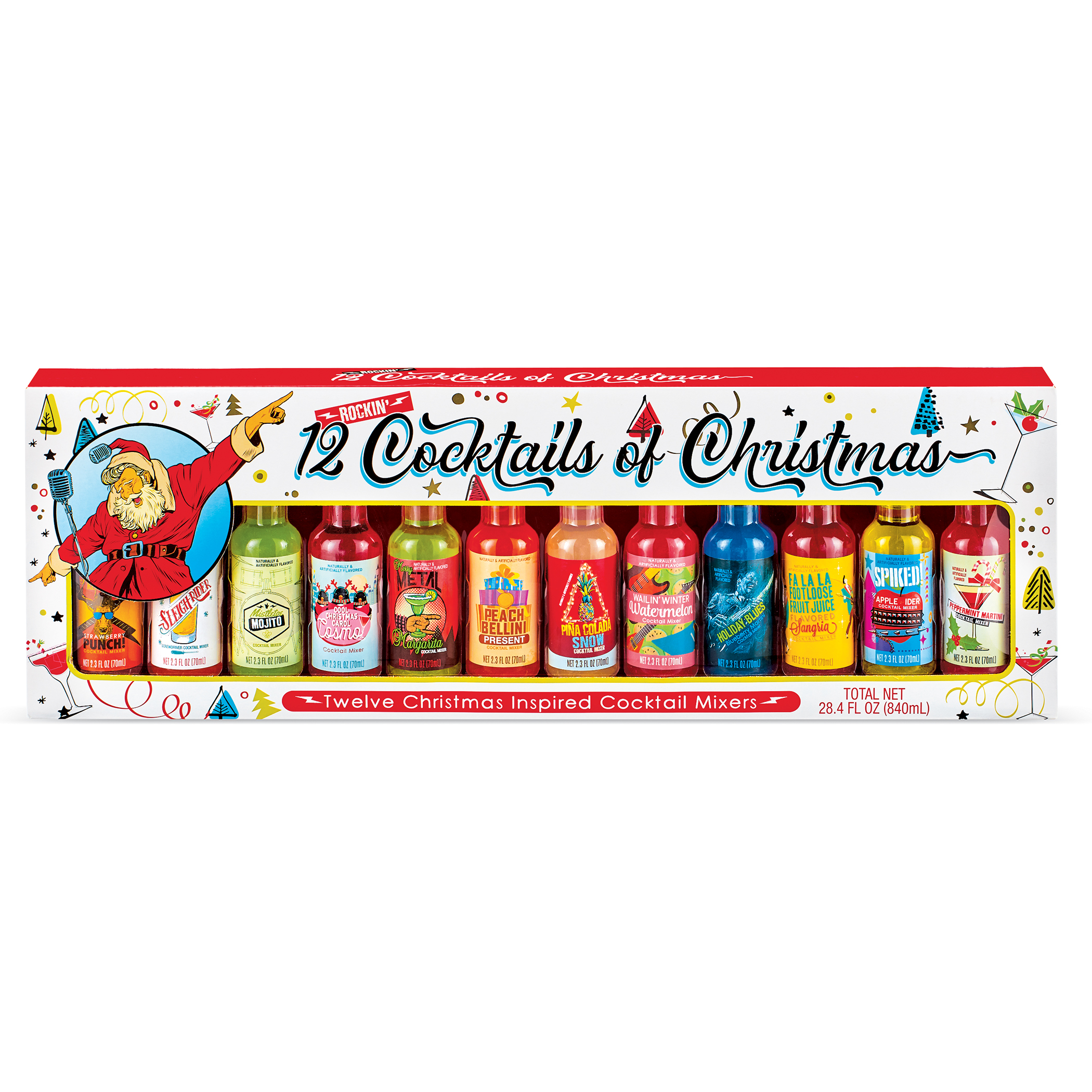 12 Cocktails of Christmas Festive Gift Box - Set of 12