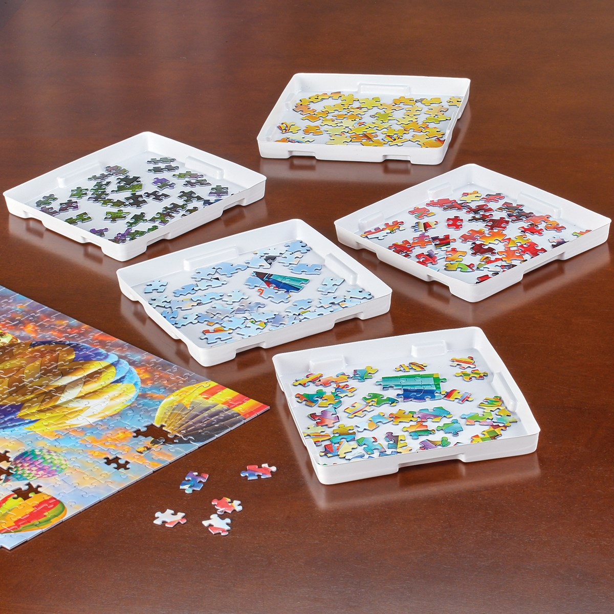 Sort and Store Puzzle Pieces Stackable Trays Set of 8 Collections Etc.