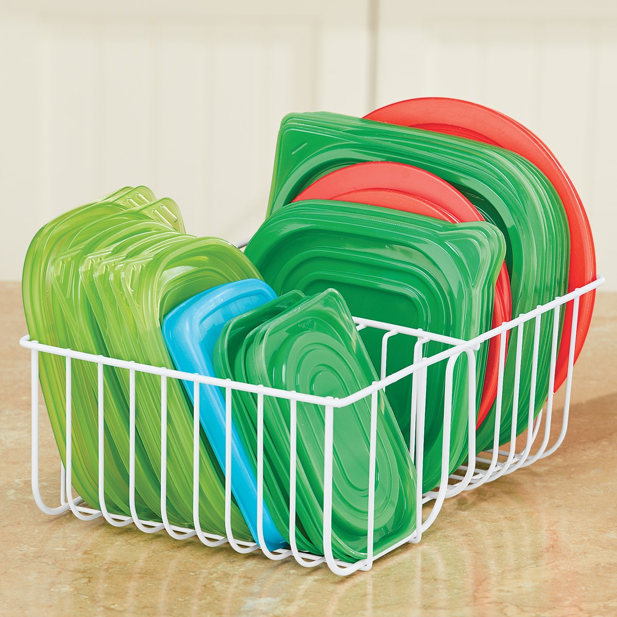 2 Section Lid Organizer and Storage Container Collections Etc.