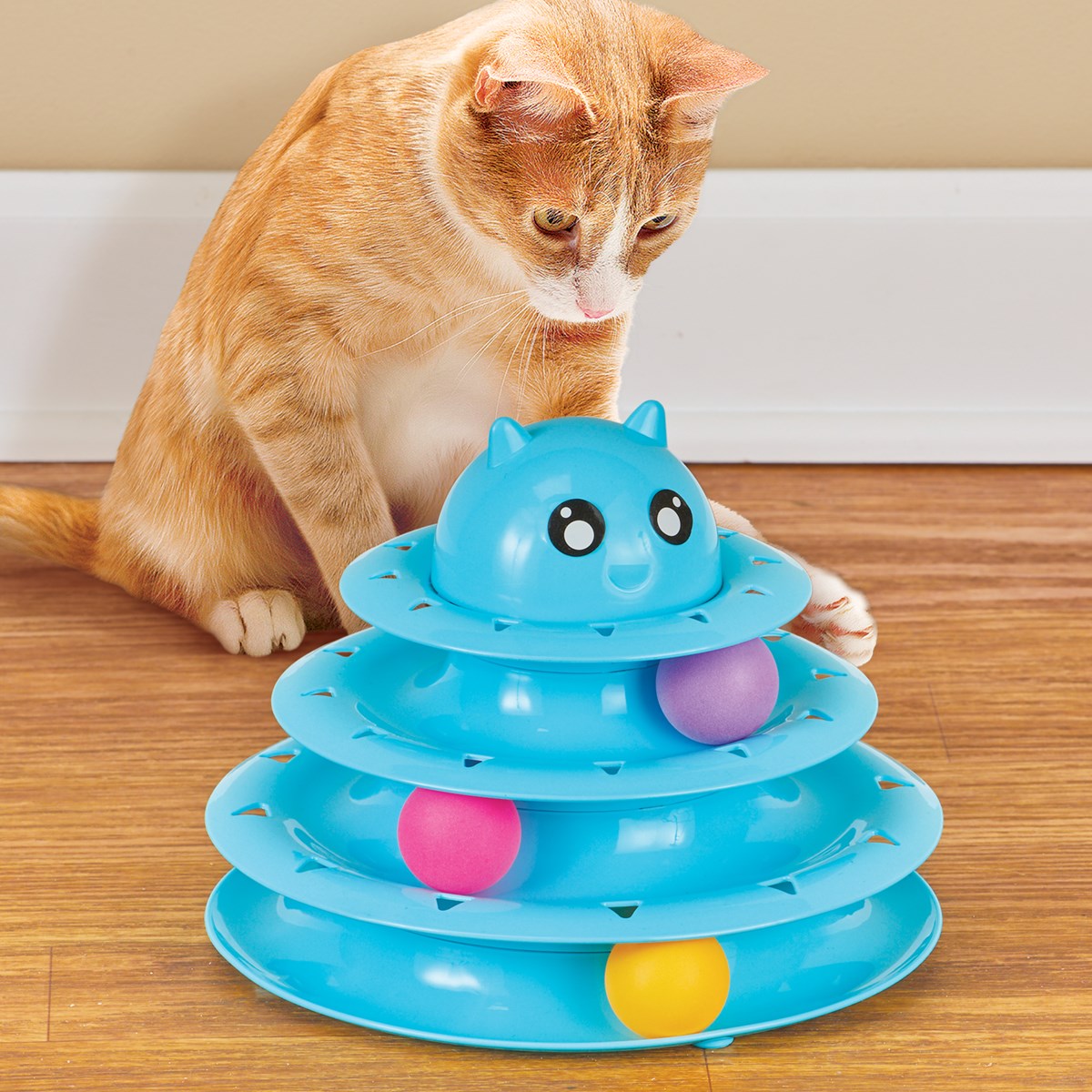 Triple Layer Interactive Spinning Ball Track Cat Toy Collections Etc.