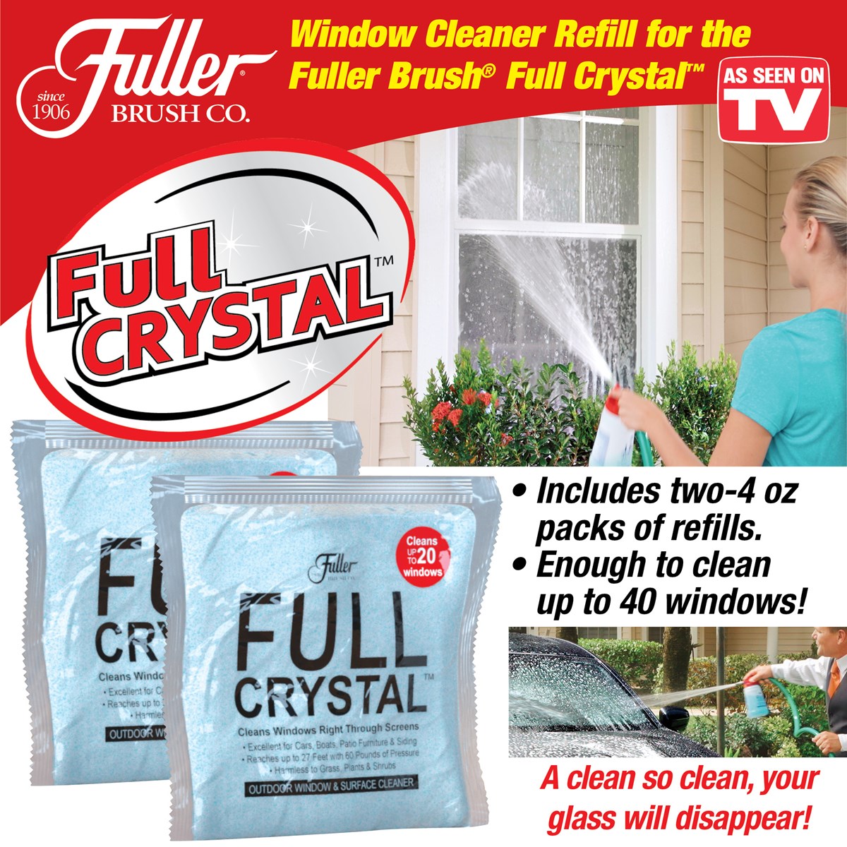 Fuller Brush® Full Crystal™ Window Refill, 24 Oz Collections Etc.