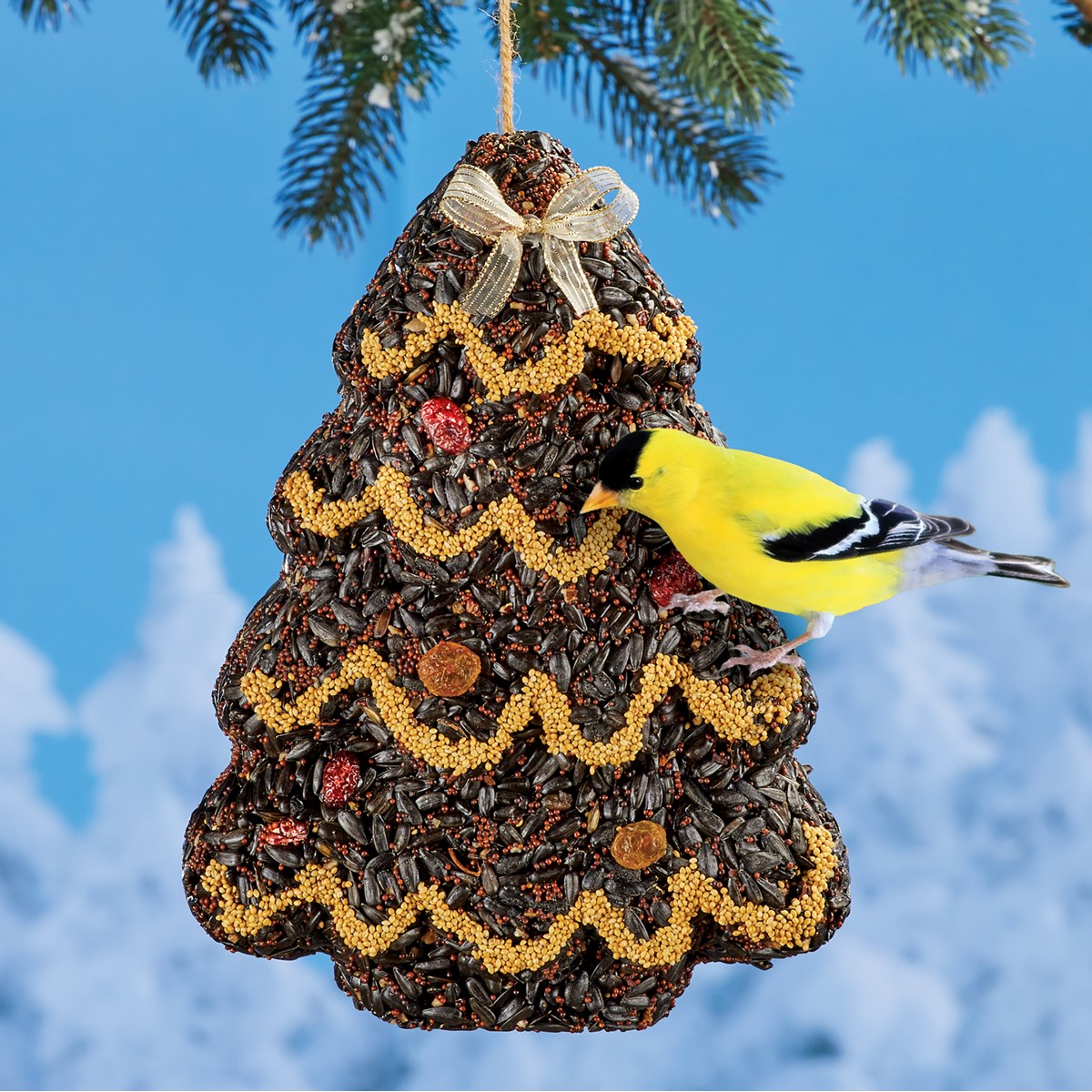 Edible Christmas Tree Birdseed Feeder with Hanging Rope Collections Etc.