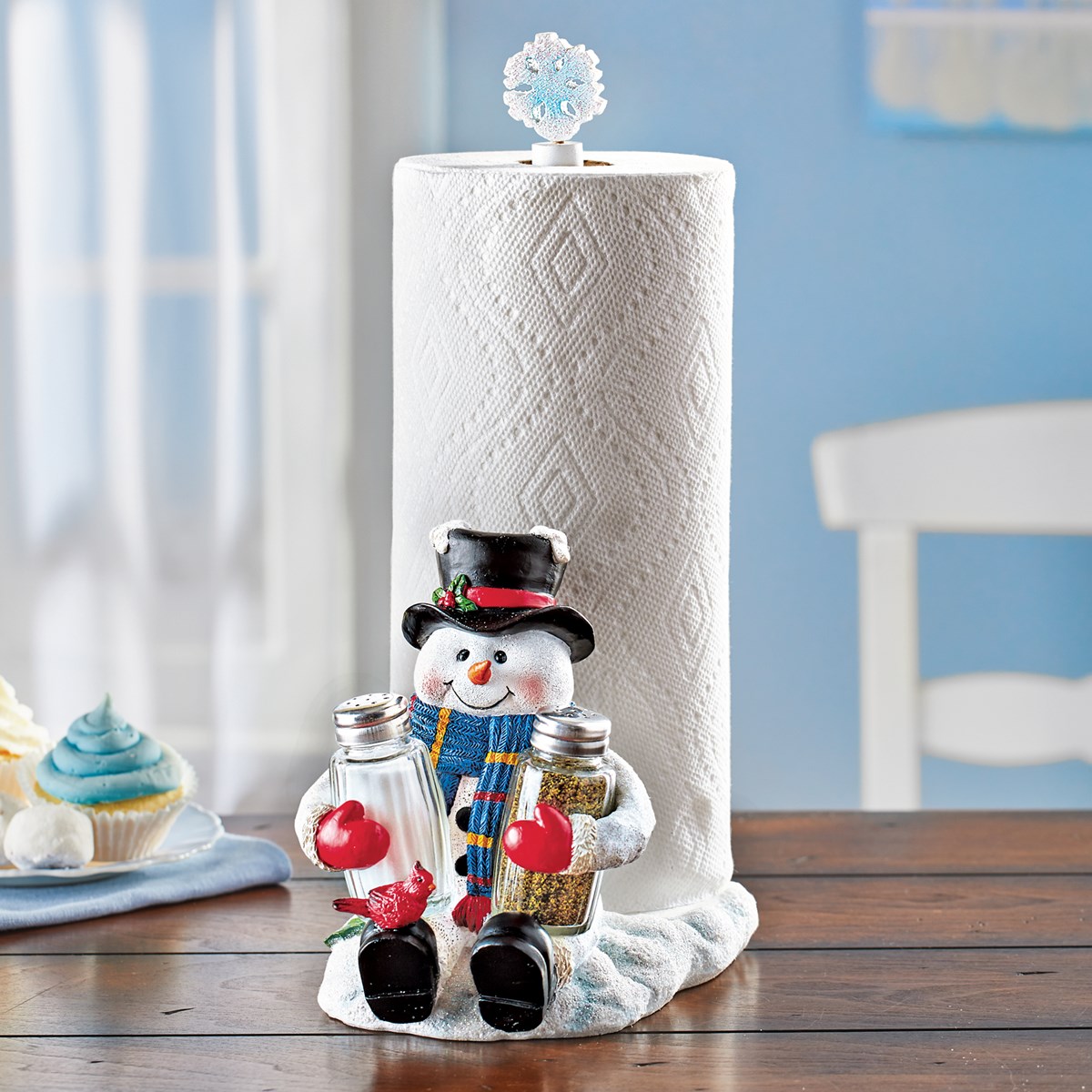 Snowman Paper Towel Holder and Salt & Pepper Shakers Collections Etc.