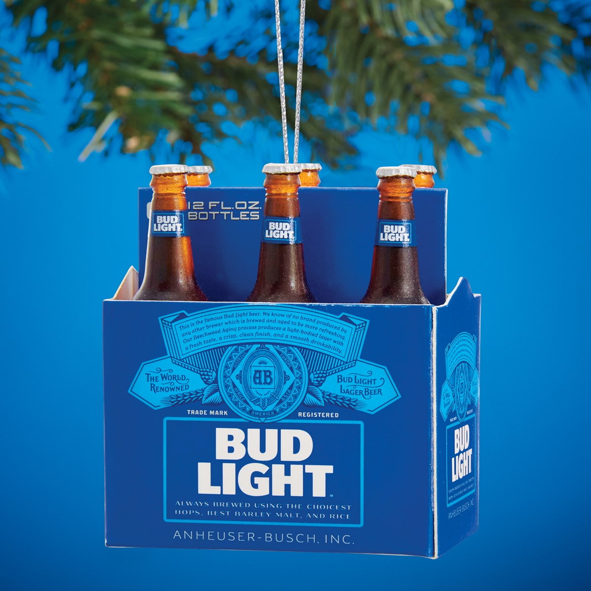 Bud Lite 6-Pack Beer Bottles Christmas Tree Ornament | Collections Etc.