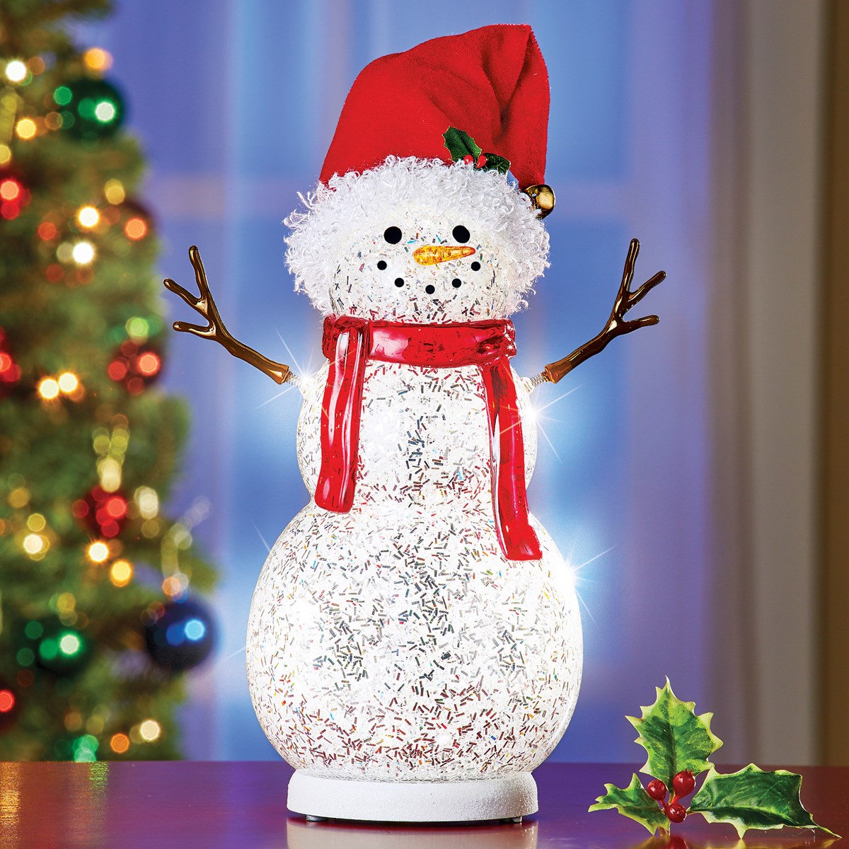 BatteryOperated LED Lights Tabletop Snowman Figurine Collections Etc.