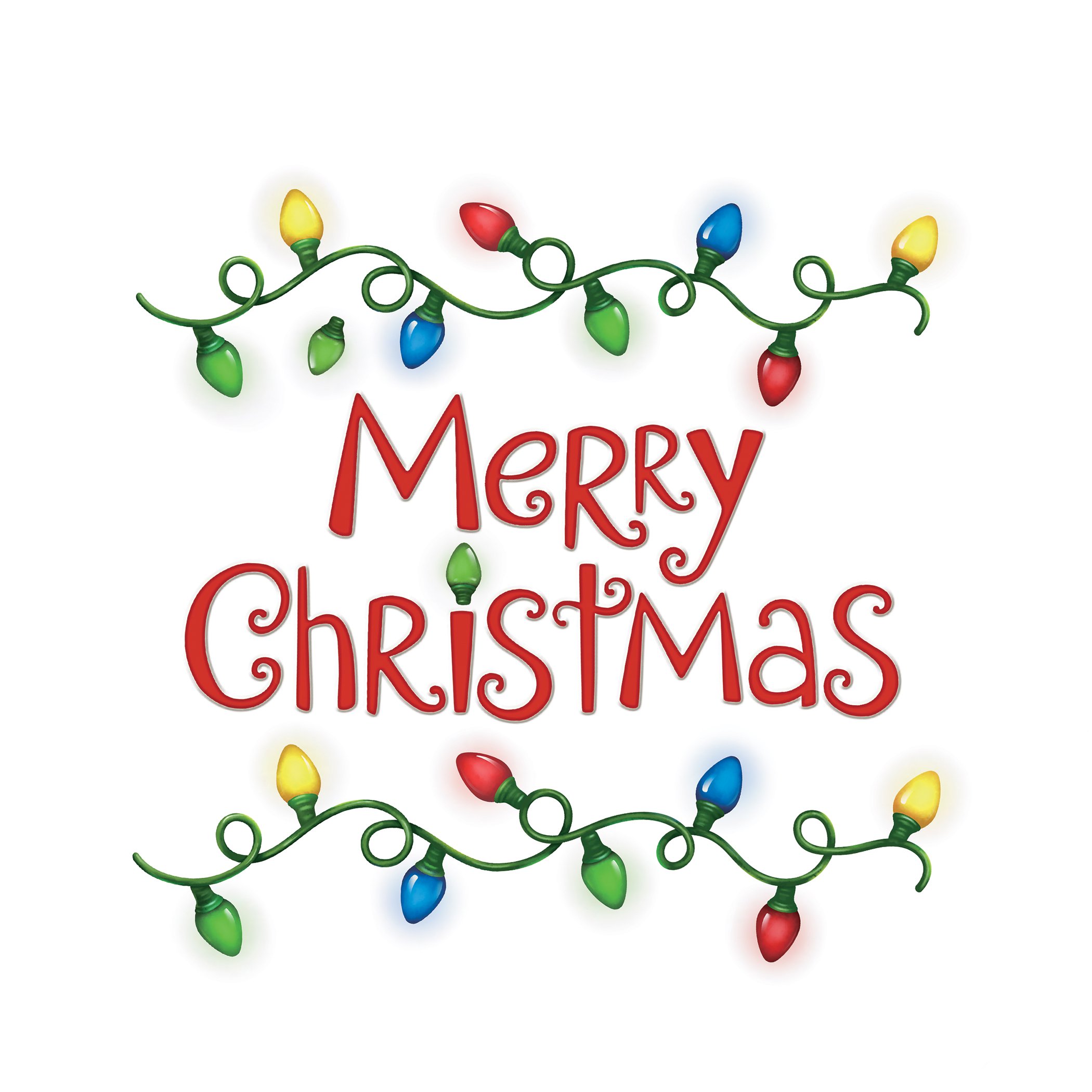 Holiday Merry Christmas String Lights Garage Magnet