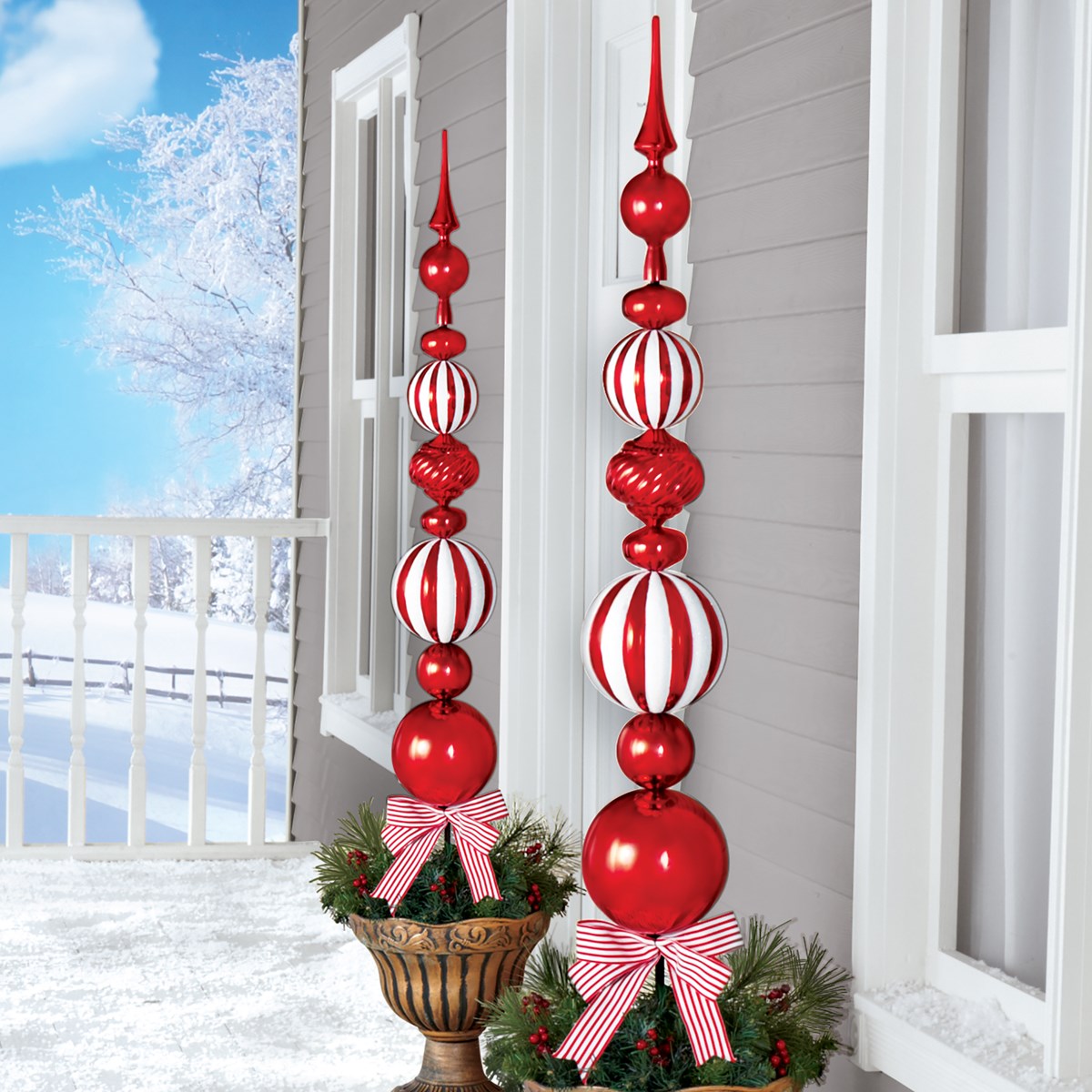 Large Christmas Holiday Ornament Finial Porch Stake Collections Etc.
