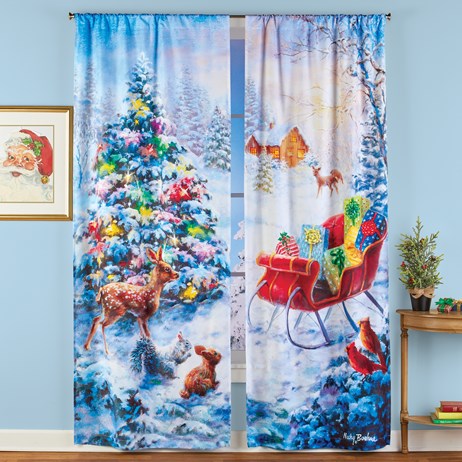 Winter Wonderland Scene Window Ds Collections Etc Winter Wonderland Scene, Winter Scene Window Curtains