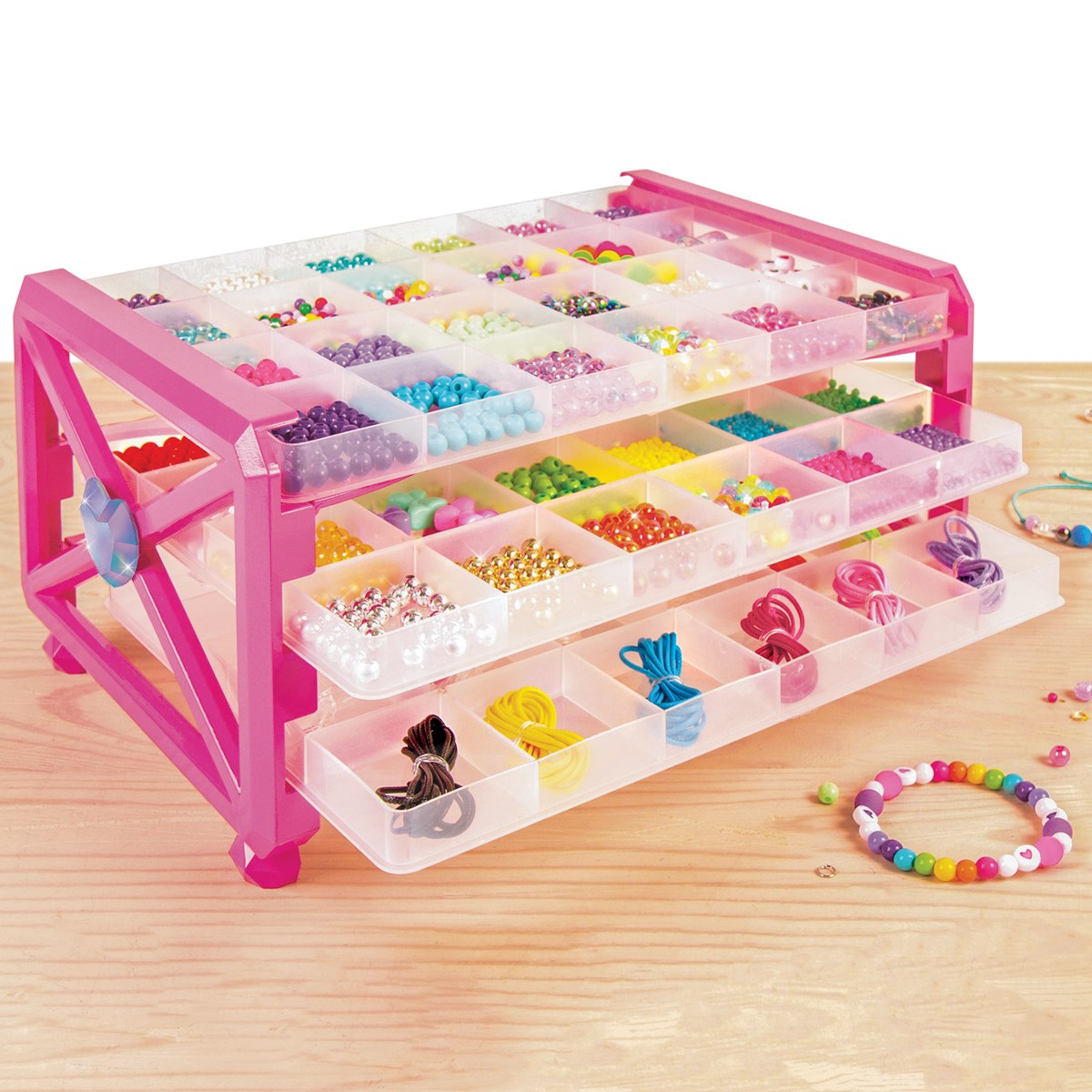 Girls Ultimate 2600Piece DIY Bead Organizer Studio Collections Etc.