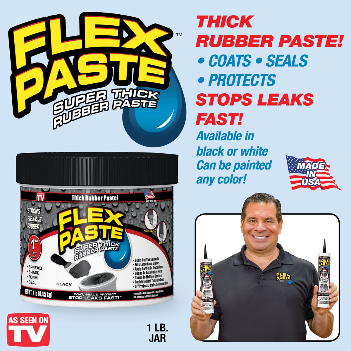Flex Paste Anti Leak Super Thick Rubber Paste 1 lb Collections Etc.