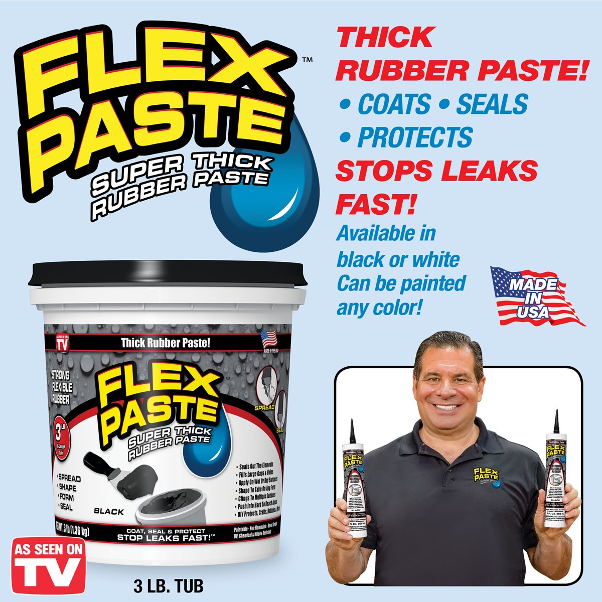 Flex Paste Anti Leak Super Thick Rubber Paste 3 lb Collections Etc.