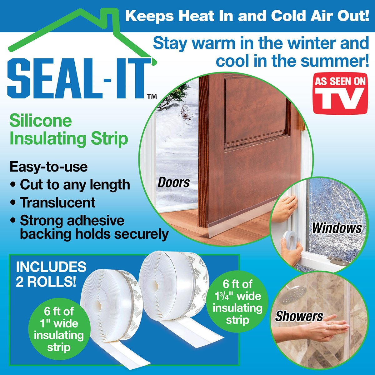 Seal It Translucent Airtight Silicone Sealing Strips Collections Etc.