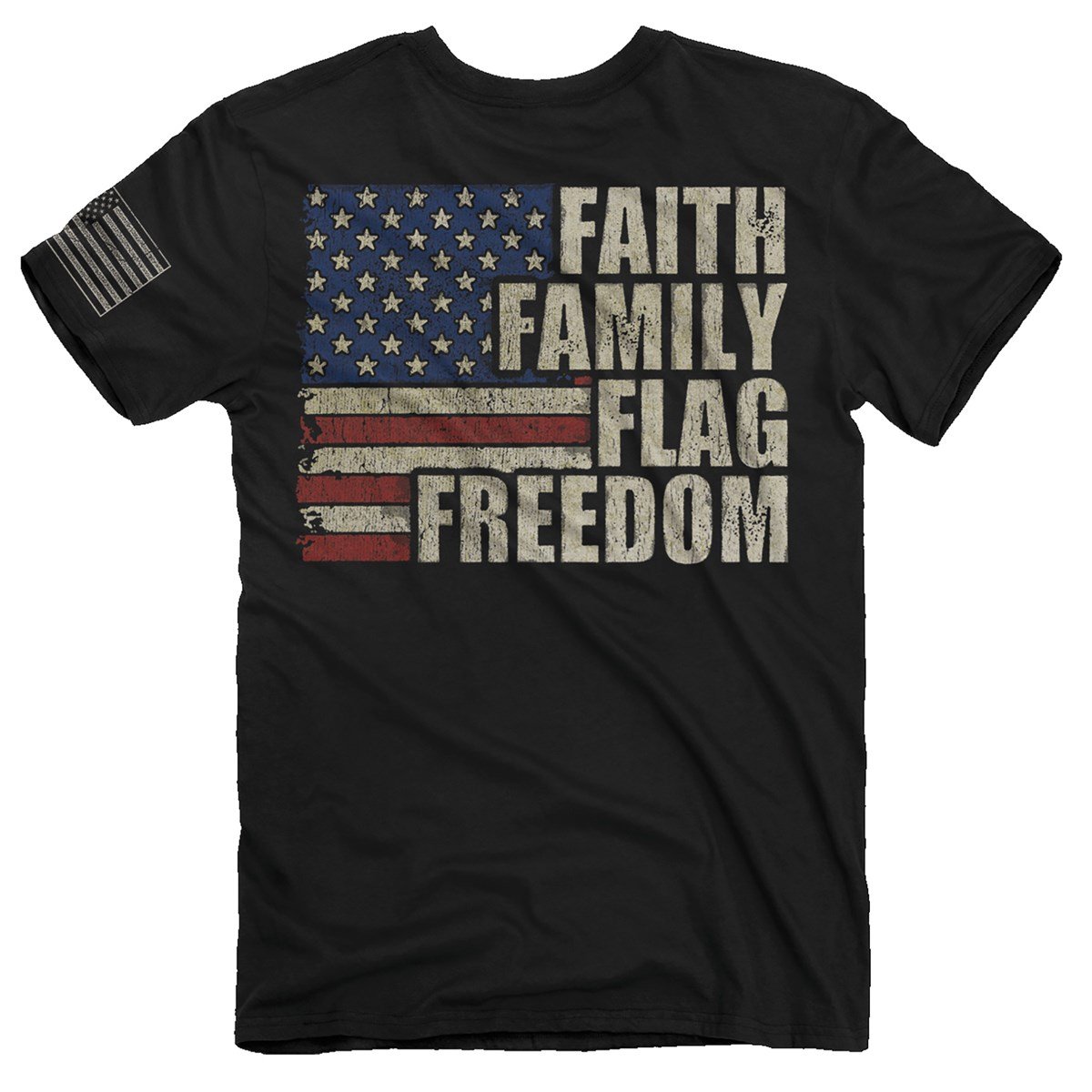 Faith Family Flag Freedom American Pride T-Shirt | Collections Etc.