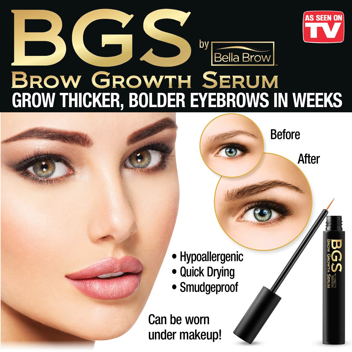 Bella Brow Eyebrow Growth Serum For Thicker Bolder Brows Collections Etc.