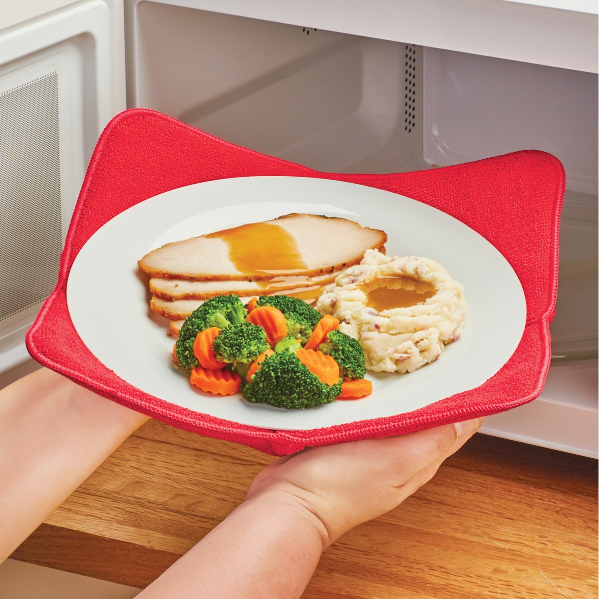 MicrowaveSafe Heated Plate Holders Set of 2 Collections Etc.