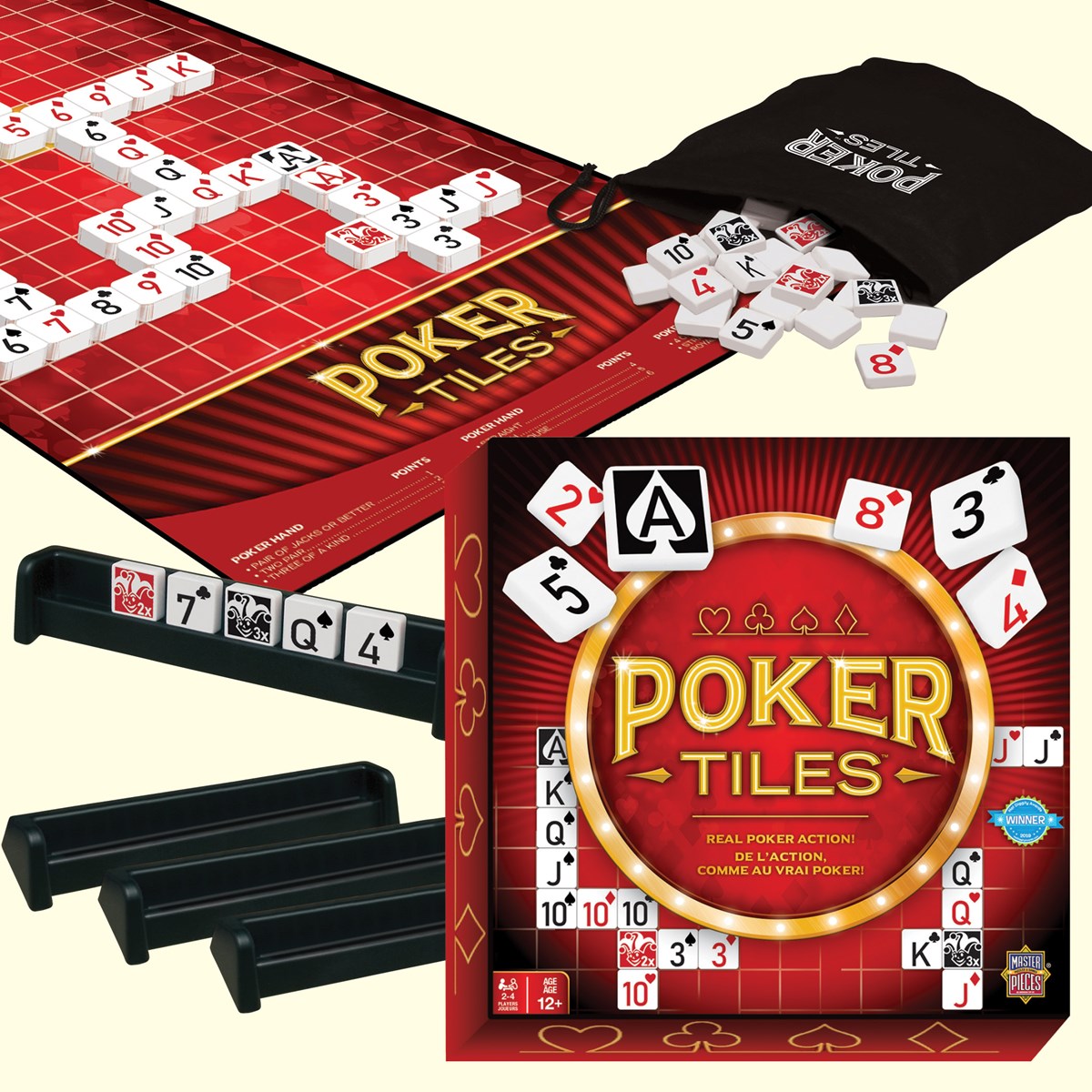 Masterpieces Poker Tiles Board Game Real Poker Action Collections Etc.
