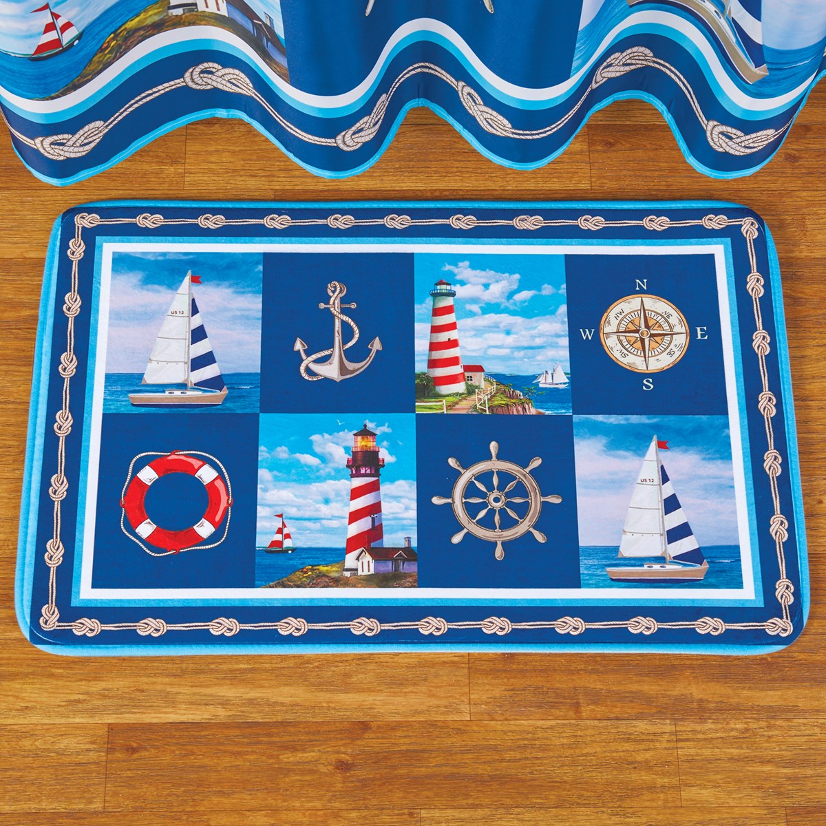 NauticalThemed SkidResistant Nantucket Bath Mat Collections Etc.