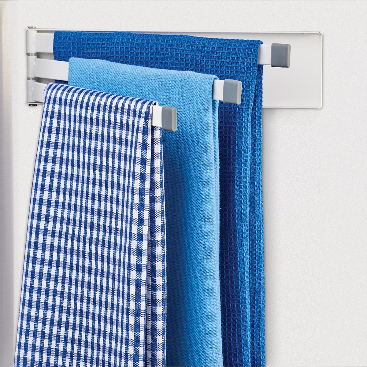 Metal Hanging Dish Towel Rack with Rubber Tips Collections Etc.