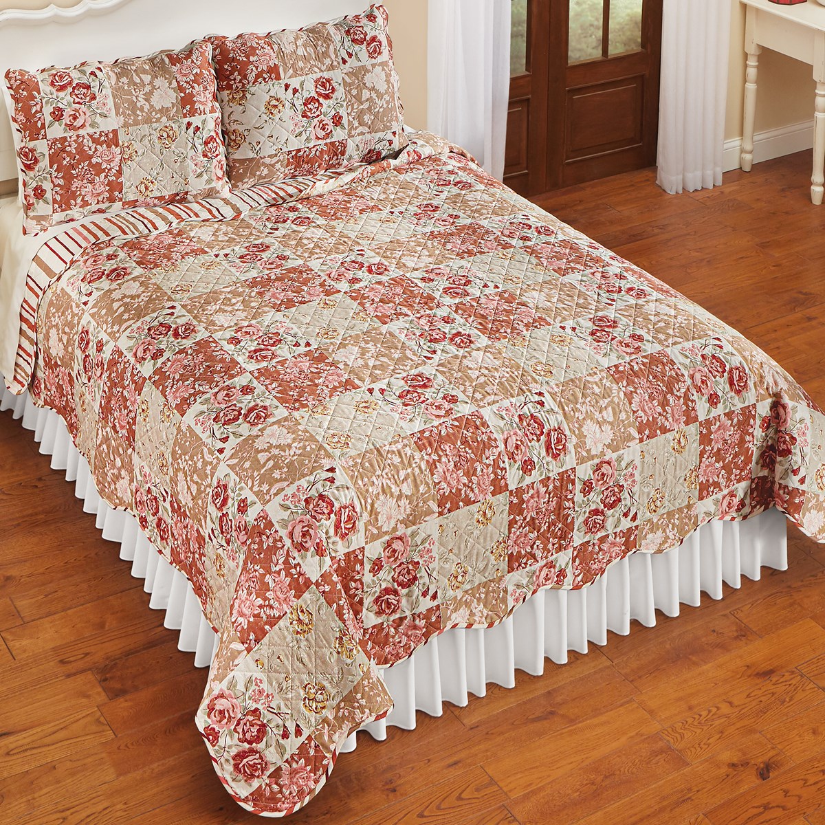 Colorful Charm Patchwork Elizabeth Quilt Set Collections Etc.