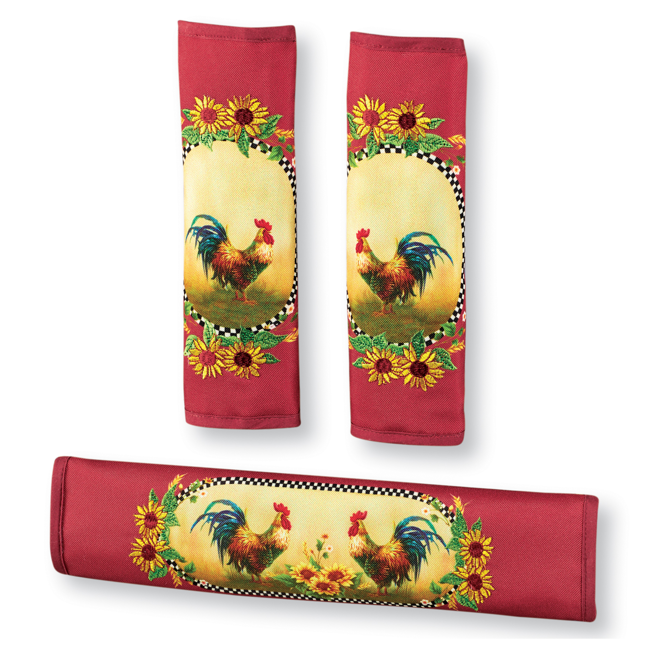 Rooster & Sunflowers Kitchen Appliance Cover - Set of 3