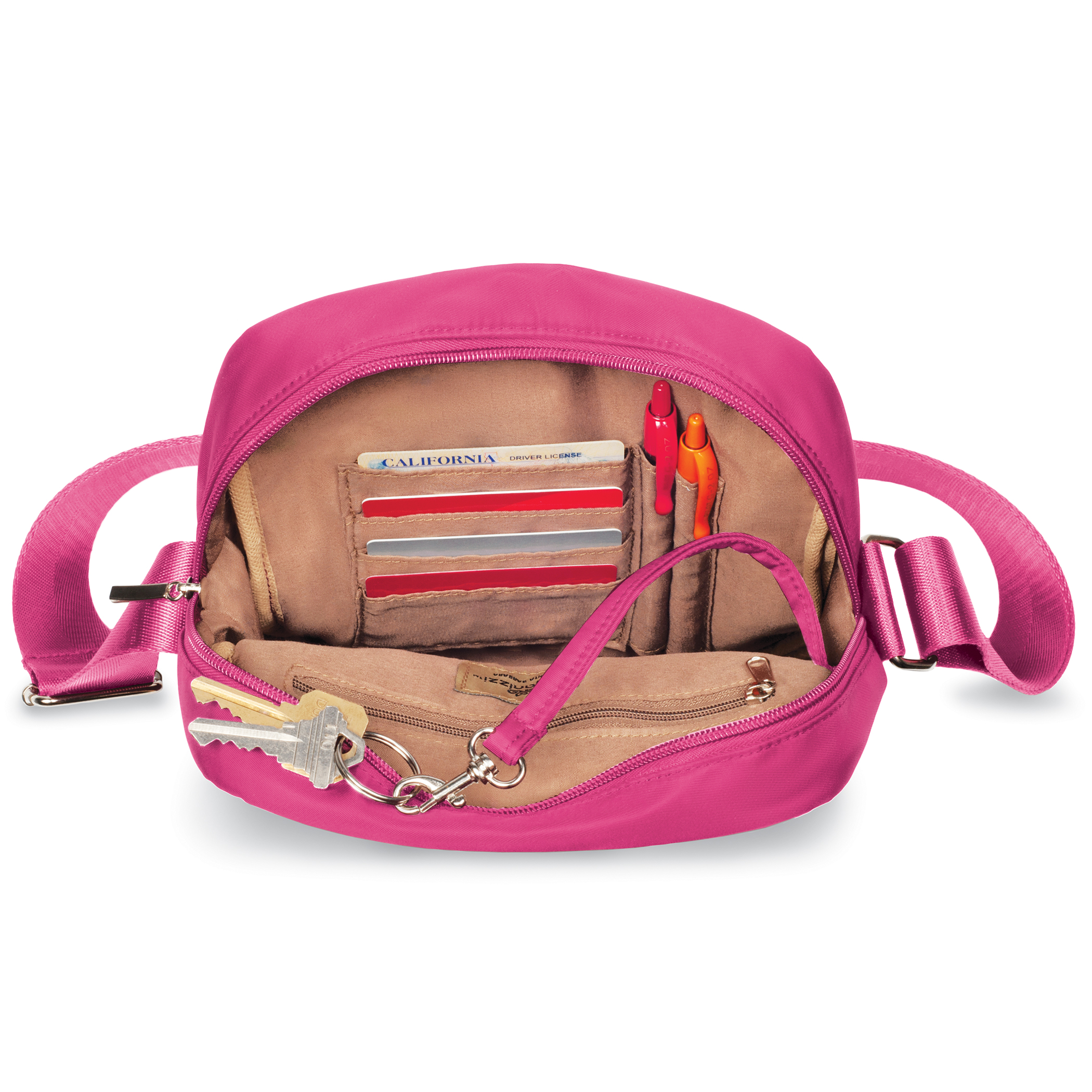 Collections Etc Organizzi Daytripper Bag BURGUNDY - Picture 11 of 14