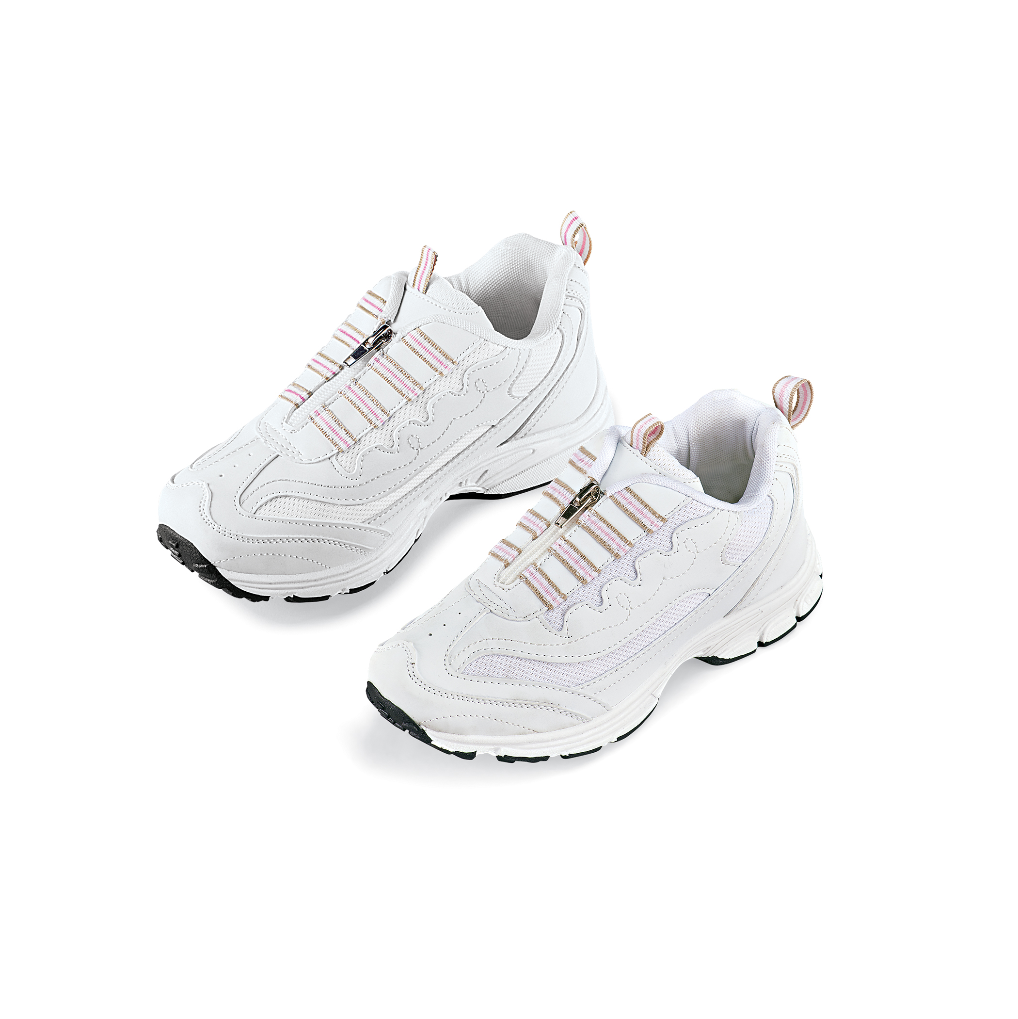Lightweight Sporty Zip-Front Top Sneakers with Non-Slip Soles - Picture 5 of 6