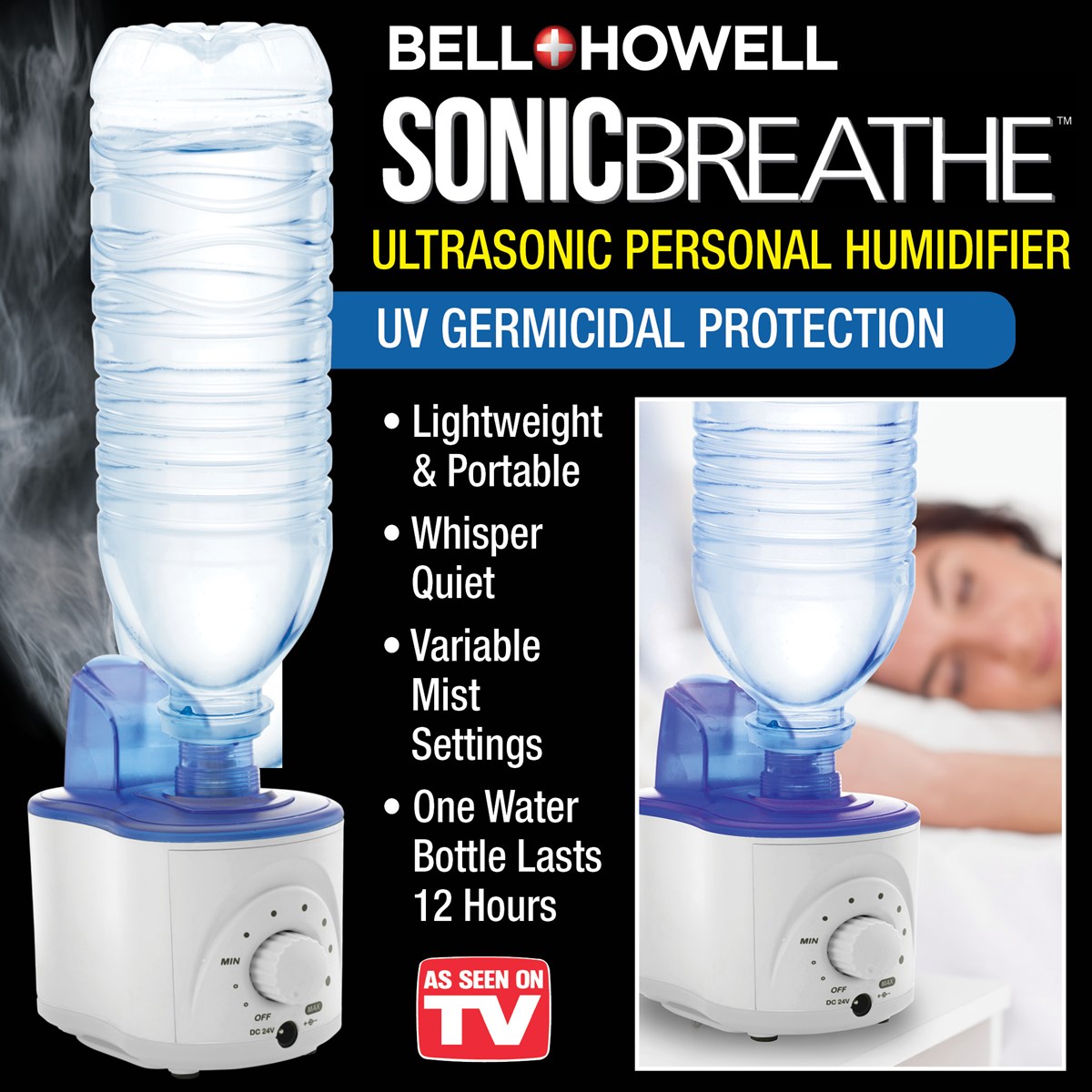 Bell & Howell Sonic Breathe Ultrasonic Personal Humidifier
