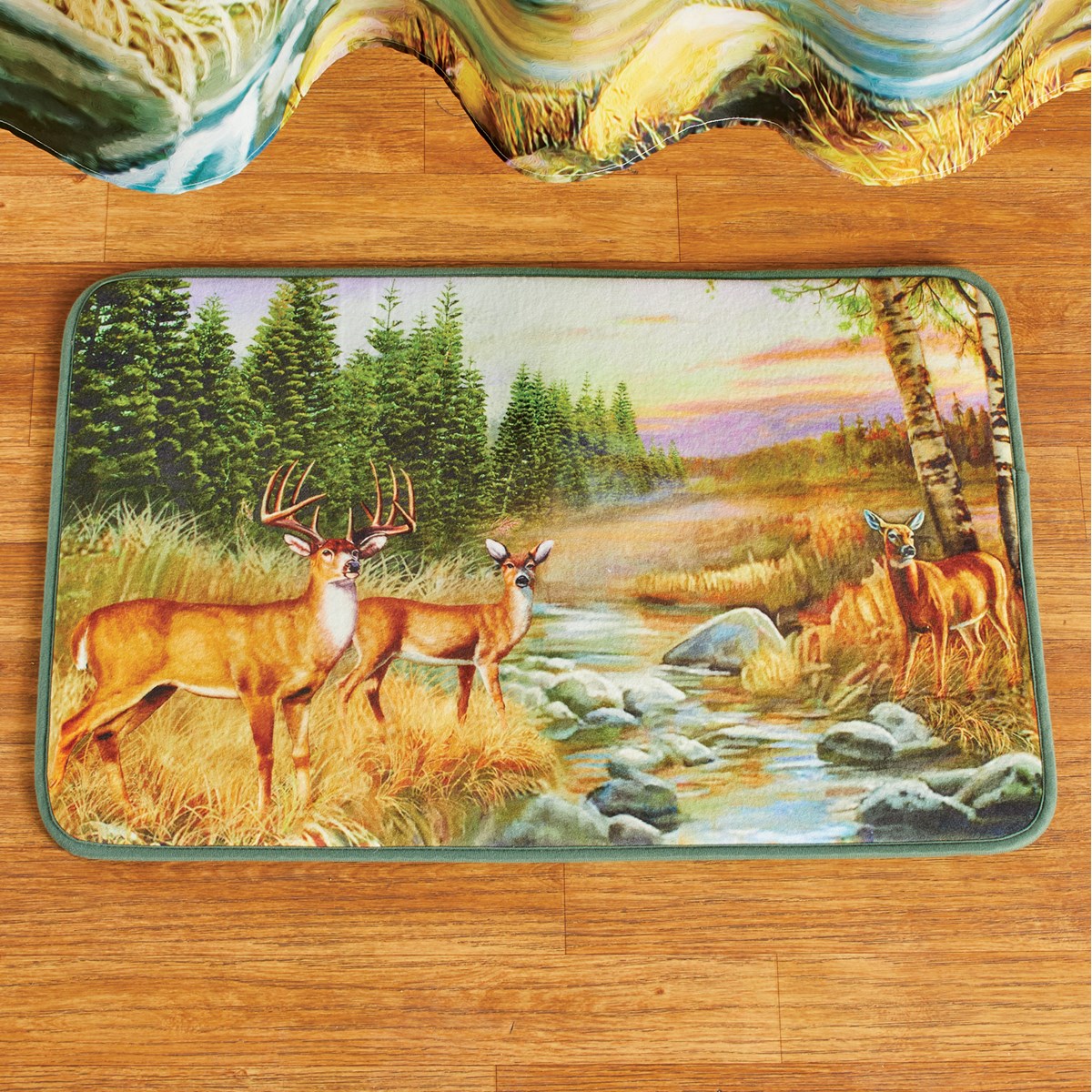 SkidResistant Woodland Deer Bathroom Floor Mat Collections Etc.