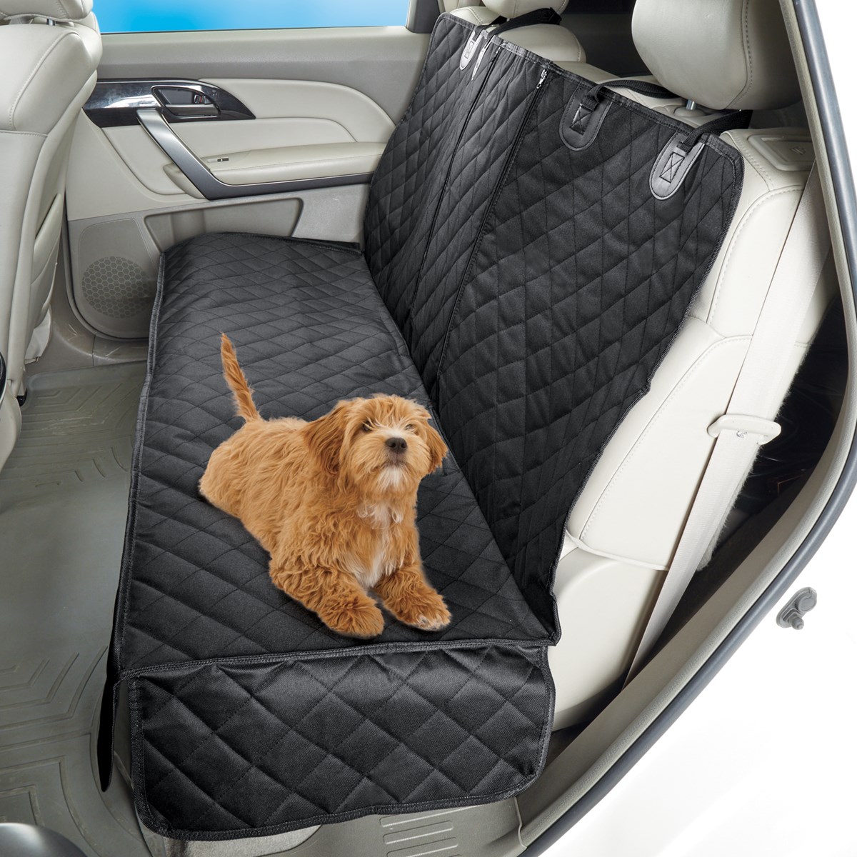 Heavy Duty Waterproof Back Seat Protector with SkidResistant Backing