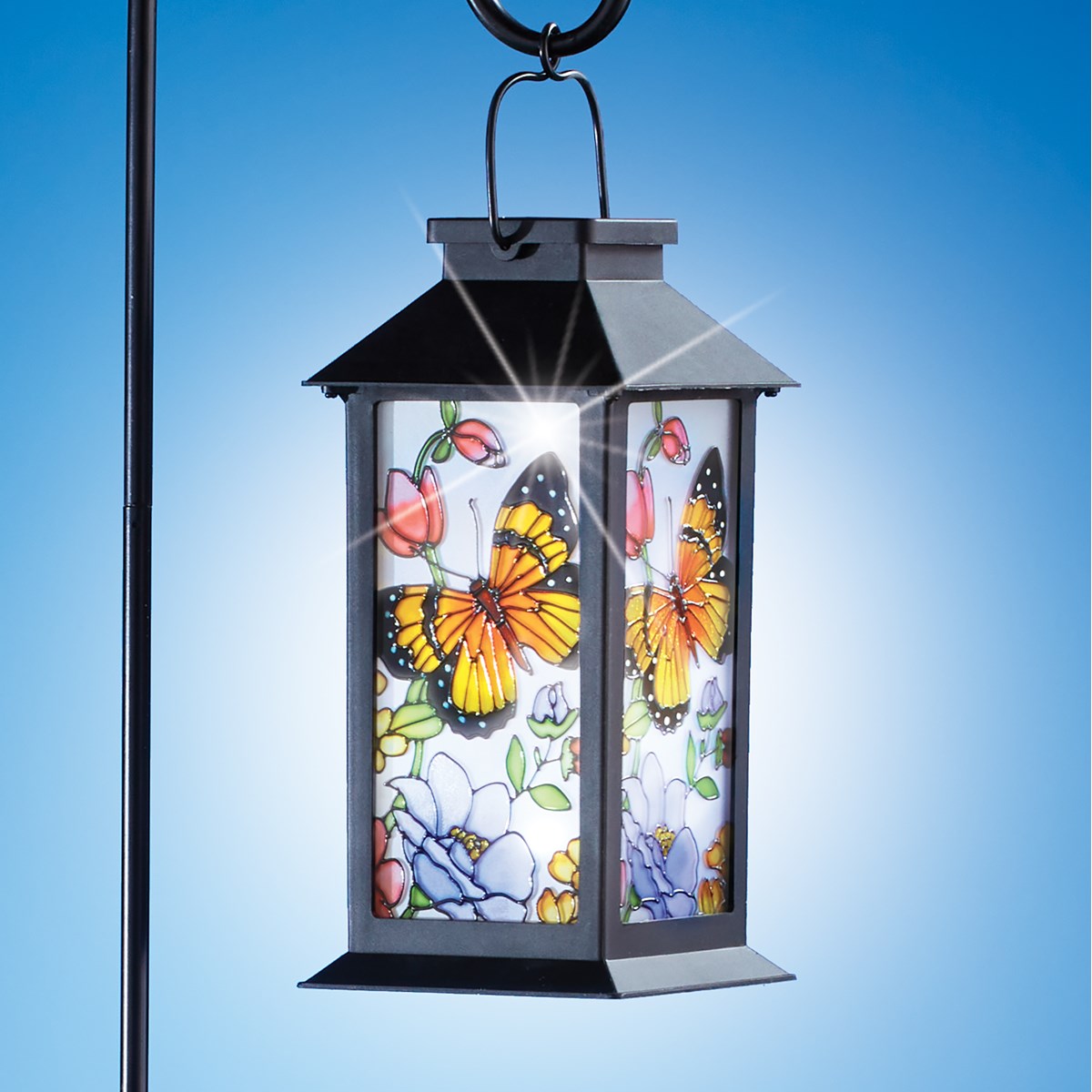 Outdoor Hanging Solar Powered Butterfly Lantern with Hook Collections