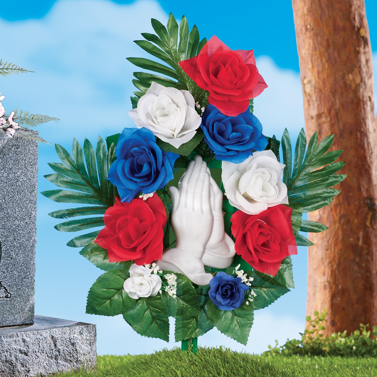 Patriotic Memorial Artificial Outdoor Bush Collections Etc.