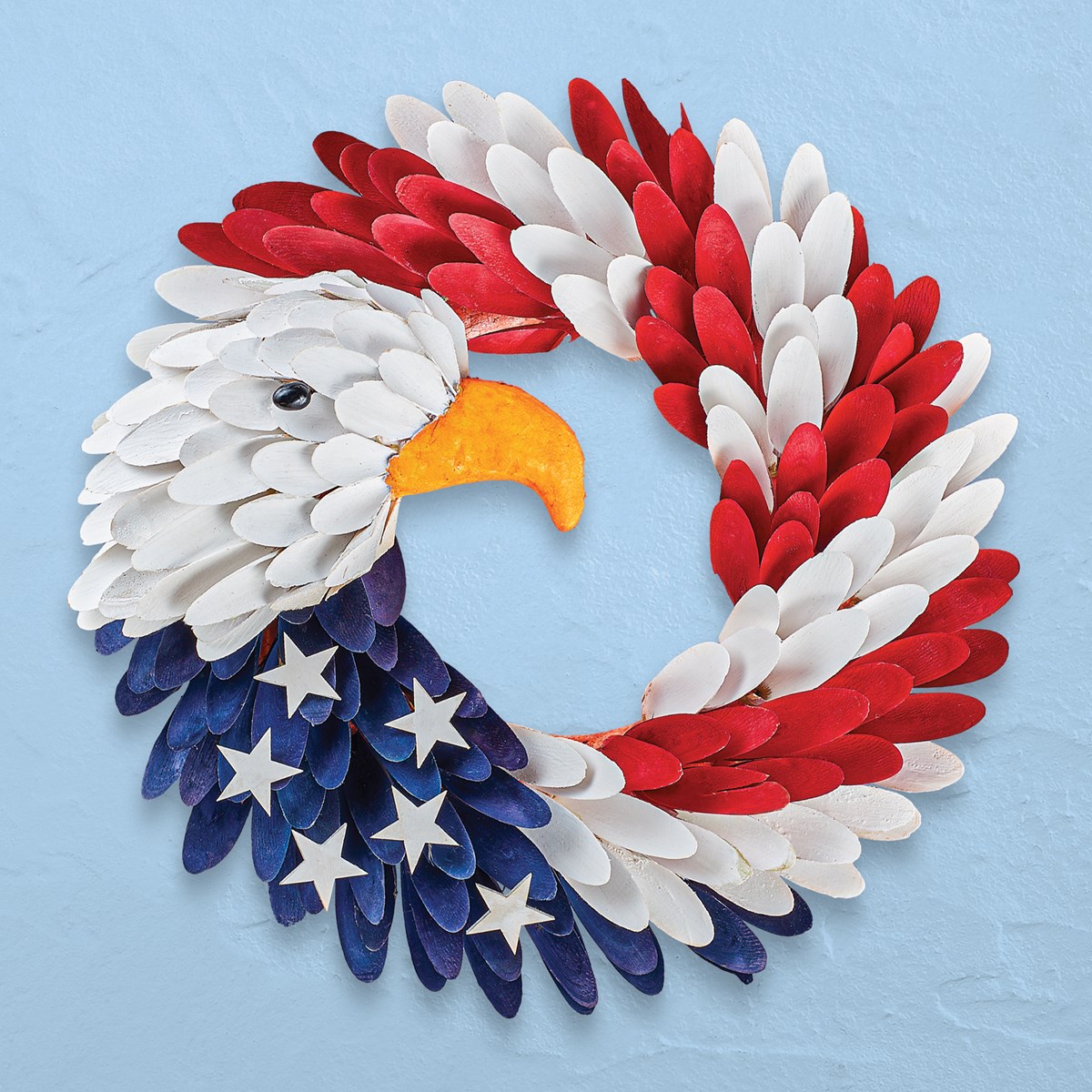 Wooden 4th of July Patriotic Eagle Door Wreath Collections Etc.