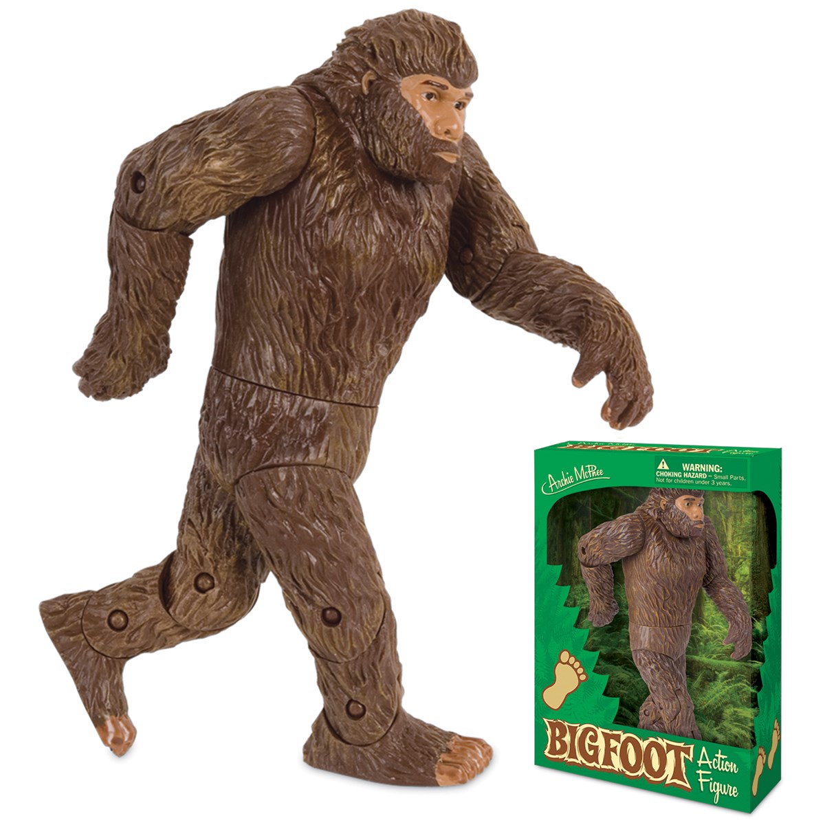 Archie McPhee Sasquatch Bigfoot Poseable Action Figure | Collections Etc.