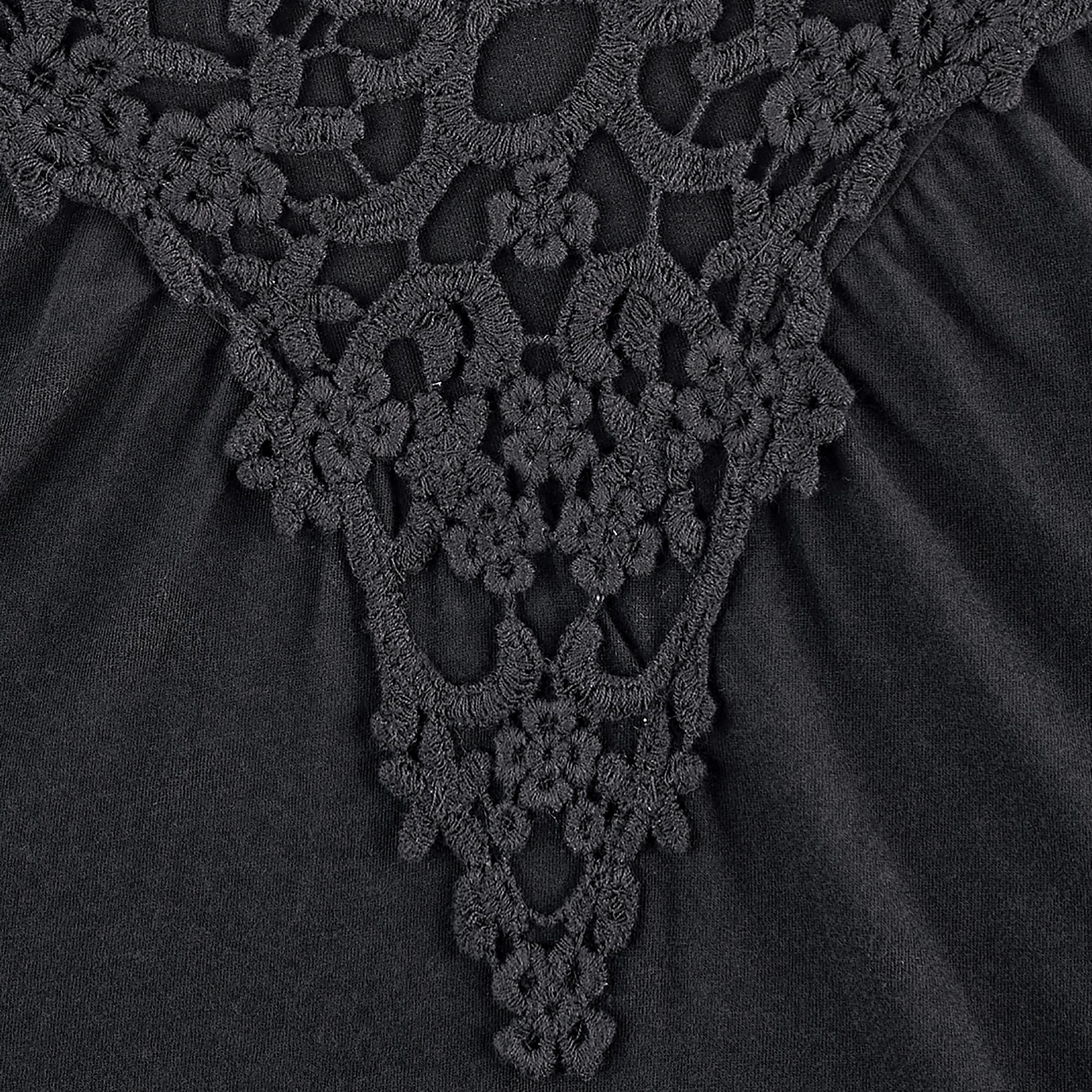Beautiful Lace Trim Sleeveless Tank Top with Wide Shoulder Straps - Imagen 3 de 13