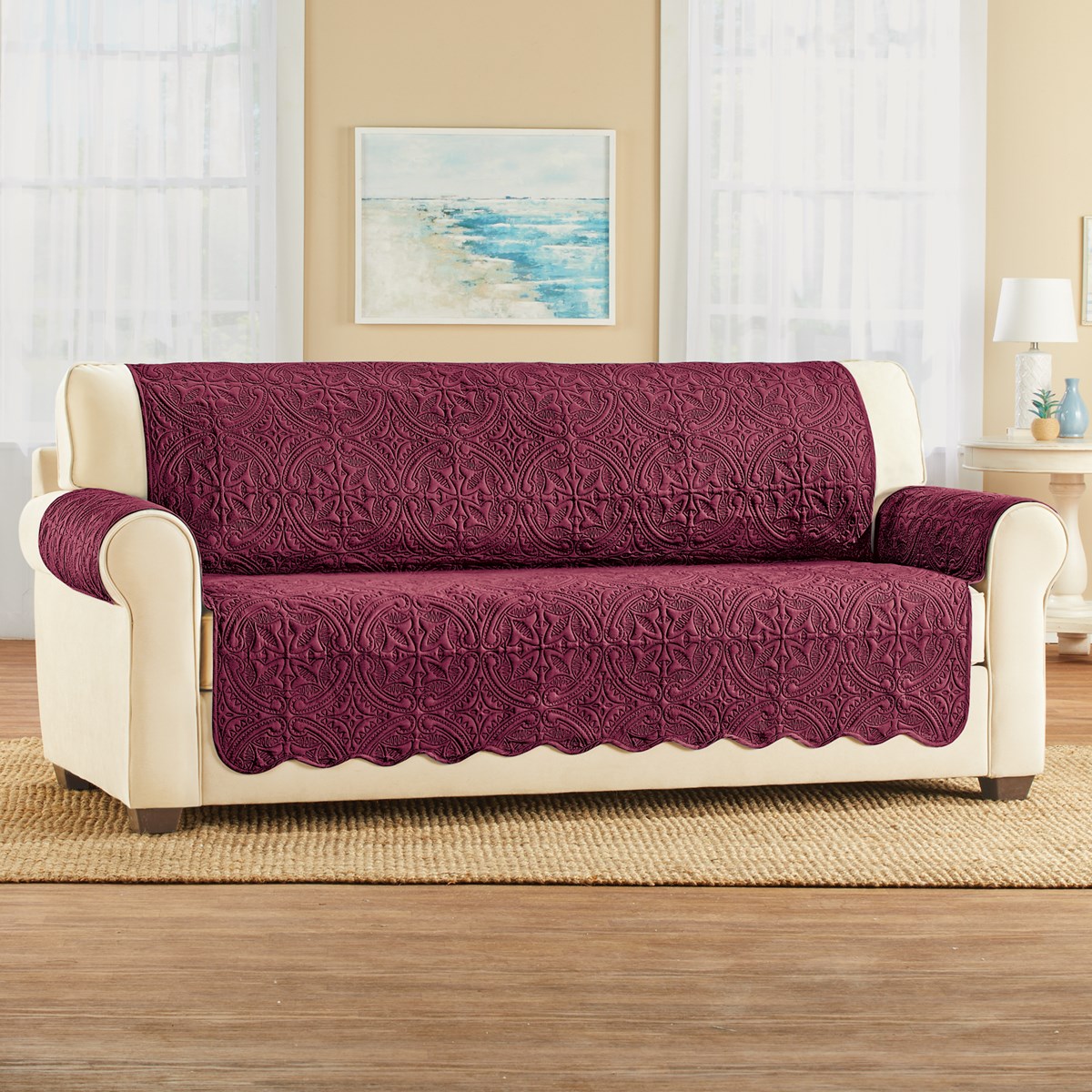 Camille Reversible Quilted Protector Furniture Cover Collections Etc.
