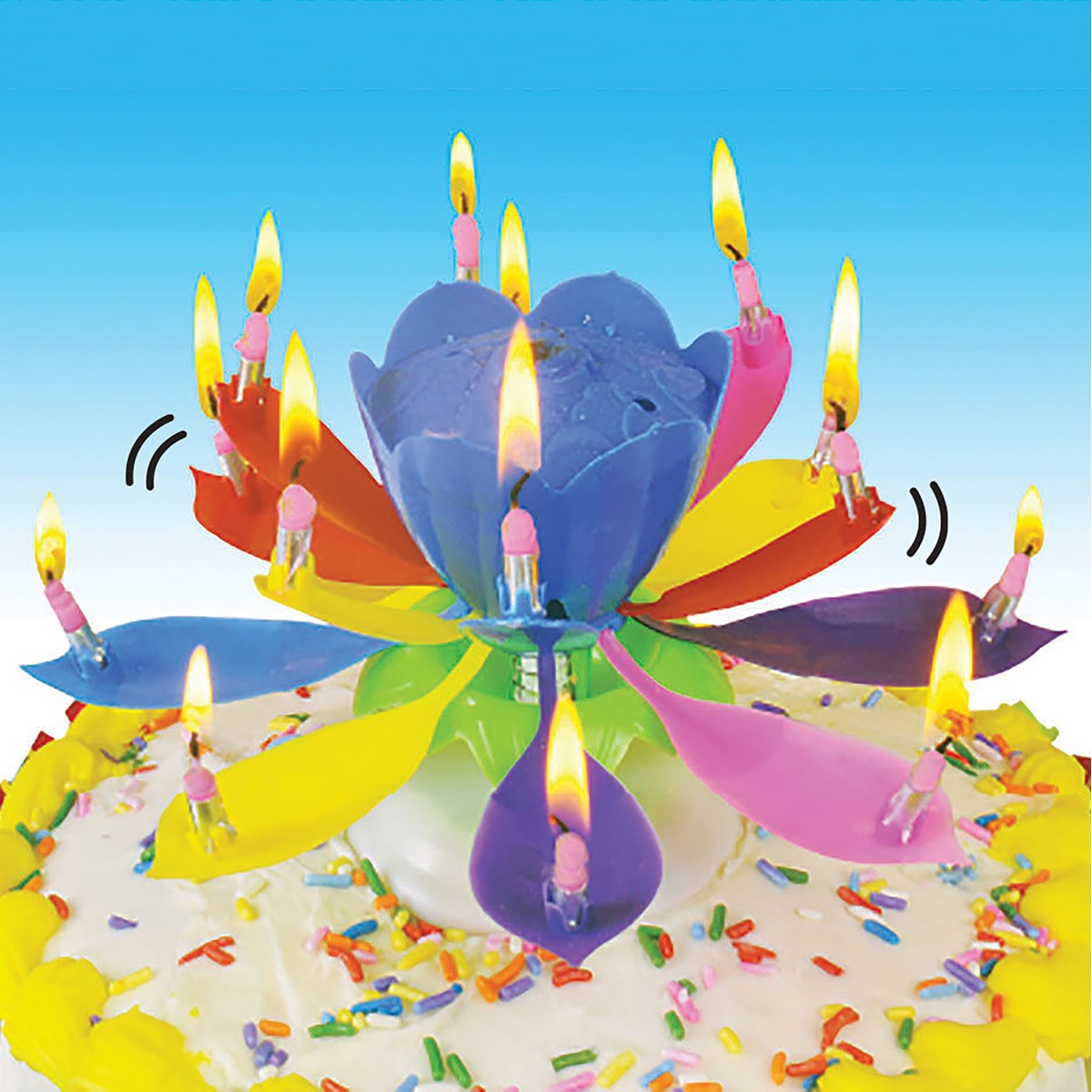 Incredible Sparkling Spinning Musical Birthday Candle | Collections Etc.