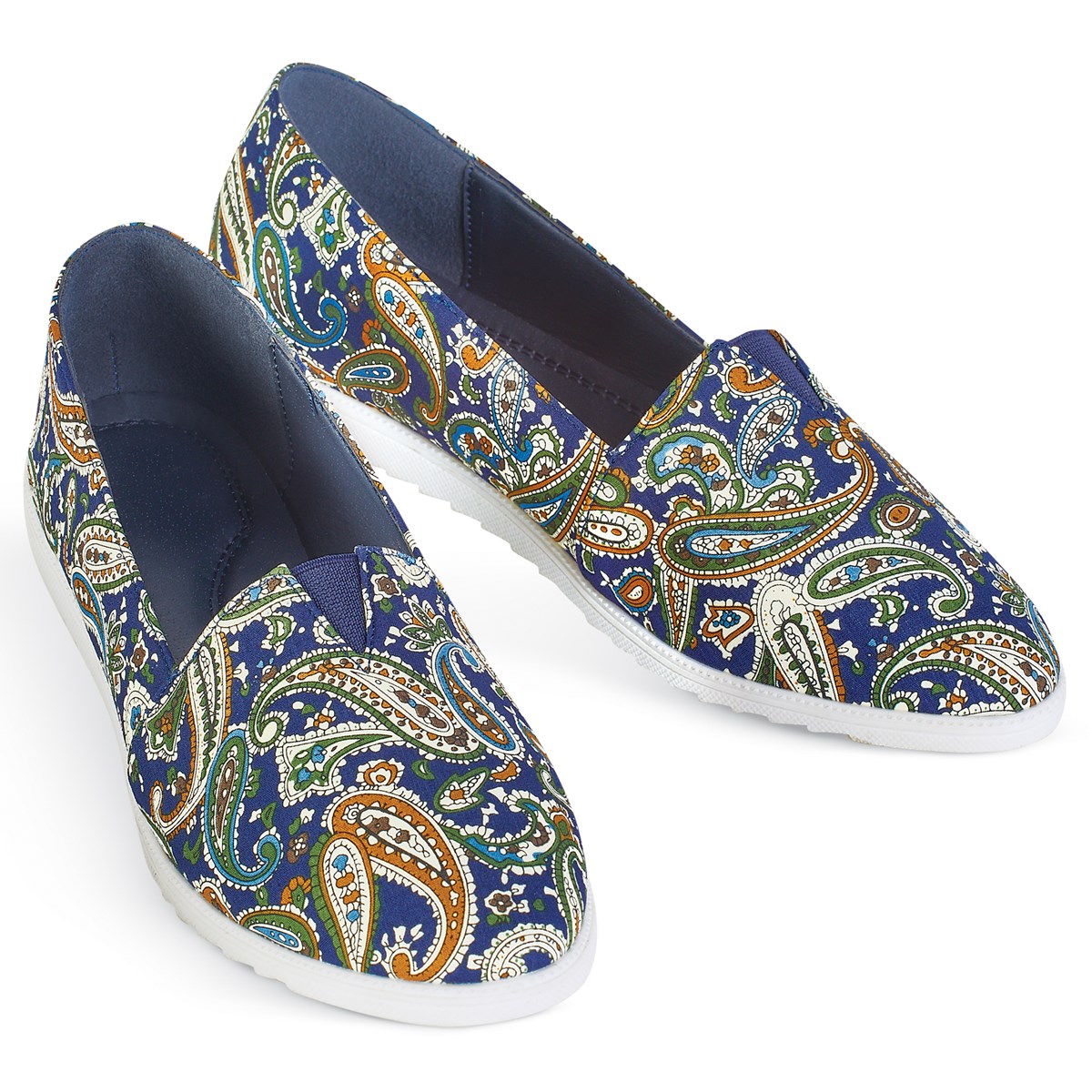 multicolor slip on shoes