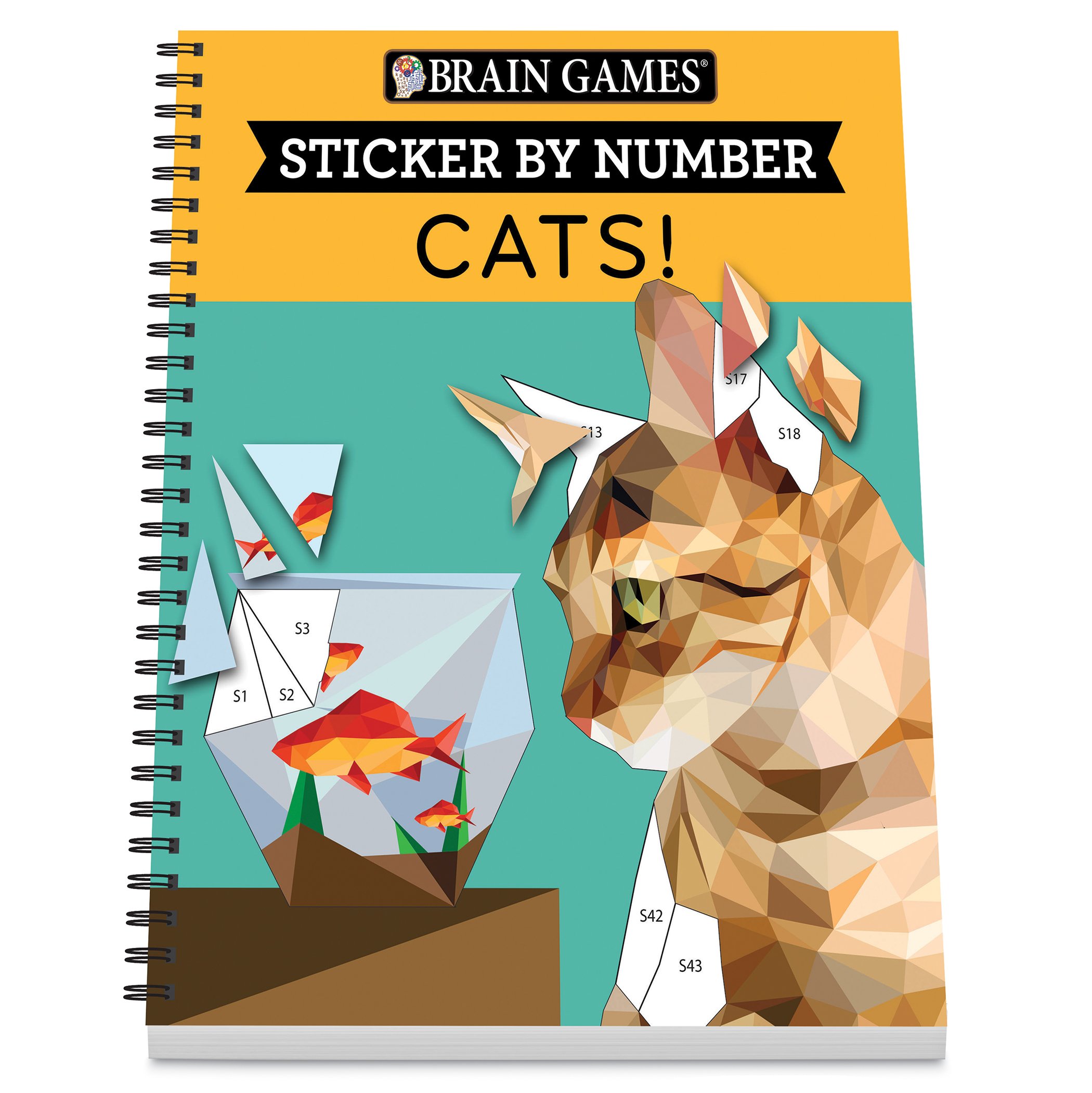 Brain Games Stick By Number Cats Activity Book
