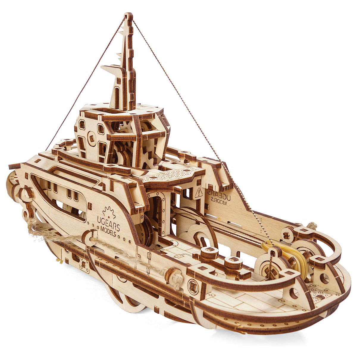 169Piece Laser Cut Tug Boat Wooden Model Kit Collections Etc.